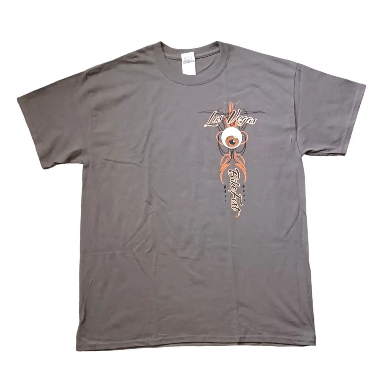 Gildan Las Vegas Bike Fest Men T Shirt L Gray Double Side 2014 Motorcycle Rally Gildan Short Sleeve Crew Neck Cotton Shirt Mens Size US L / EU 52-54 / 3 - 3 Thumbnail