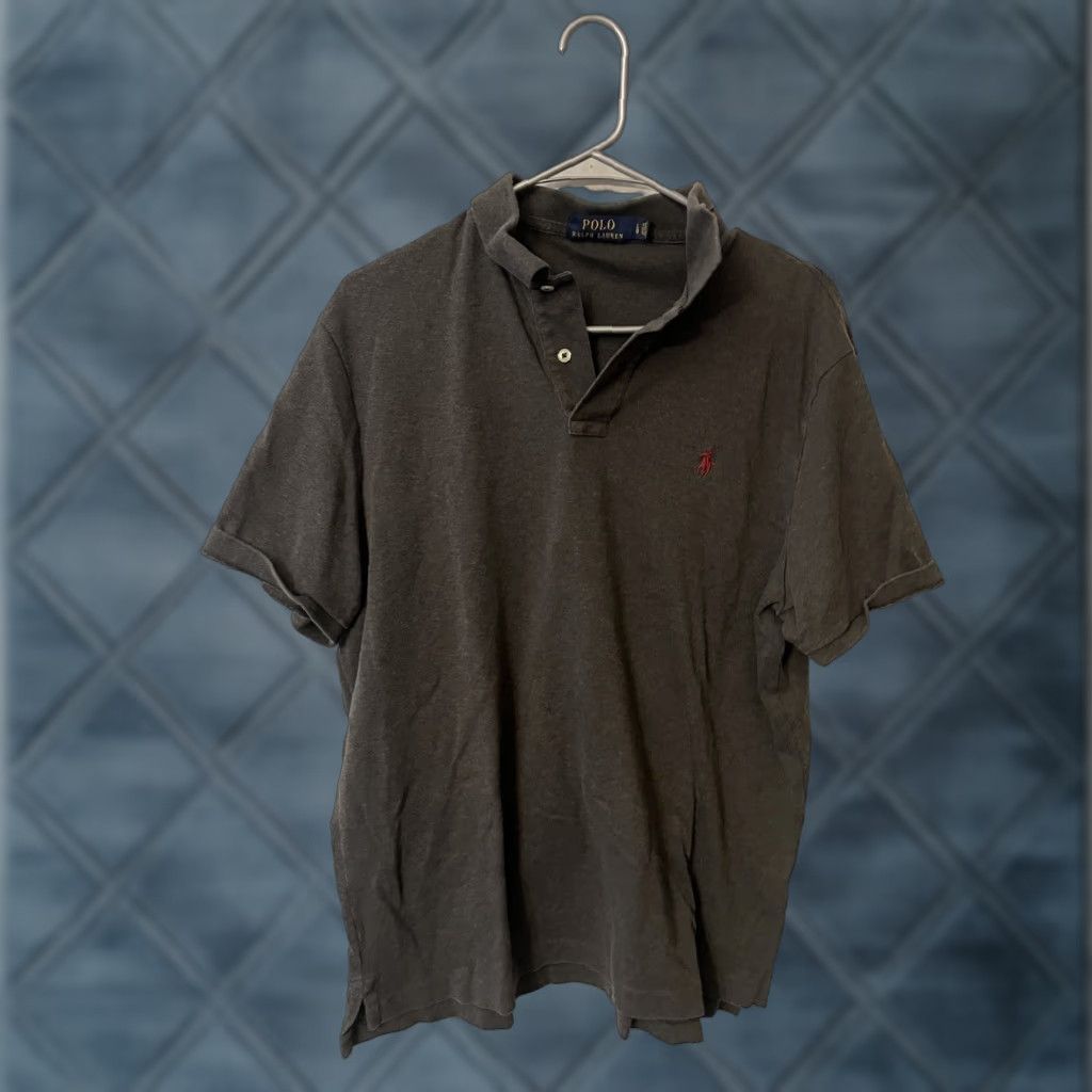 Polo Ralph Lauren VINTAGE Polo Ralph Lauren Polo Shirt Gray Pony Mens Large Classic Fit Size US L / EU 52-54 / 3 - 1 Thumbnail