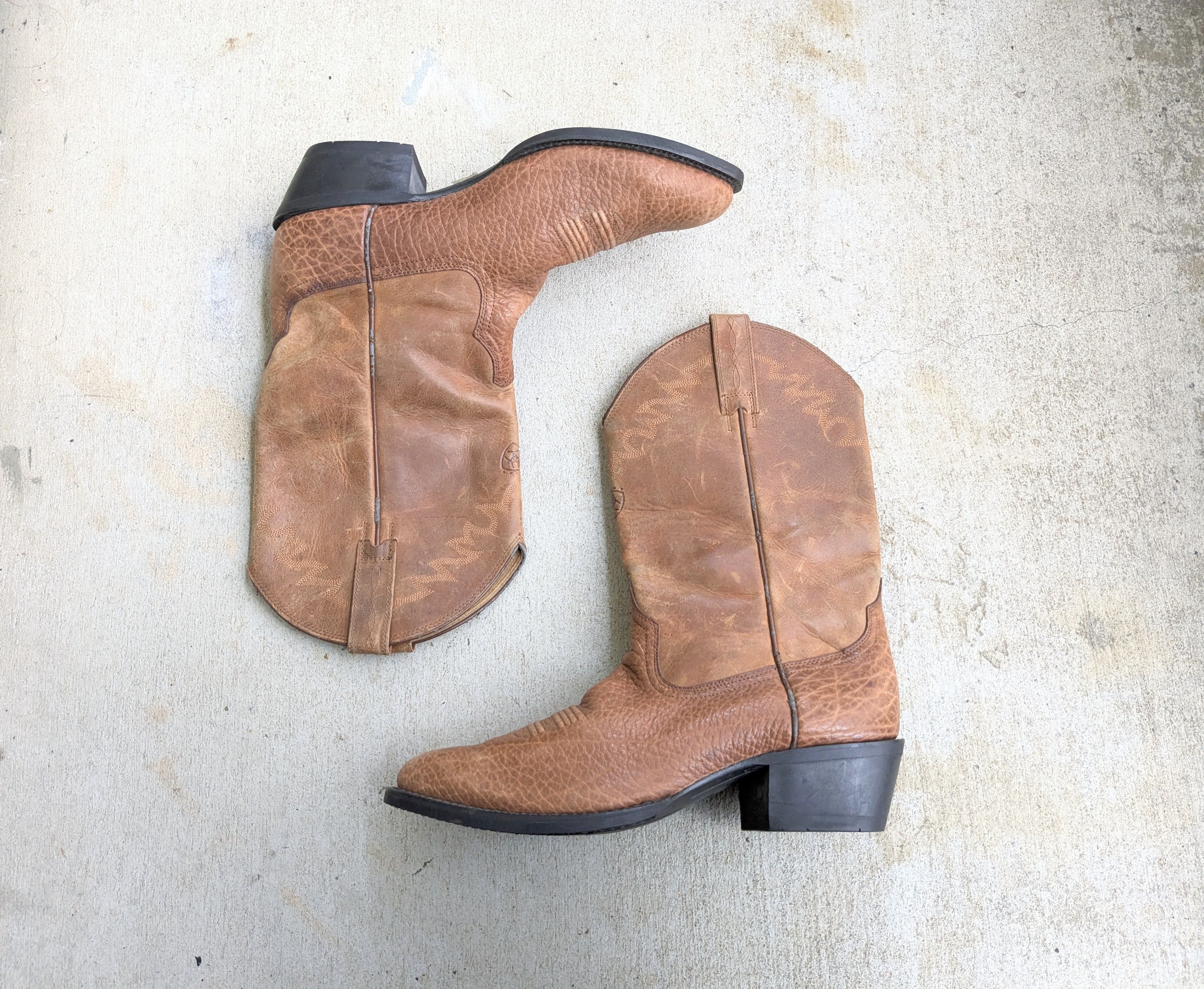 Ariat Ariat Cowboy Boots Brown 12 D Leather Tan Size US 12 / EU 45 - 1 Thumbnail