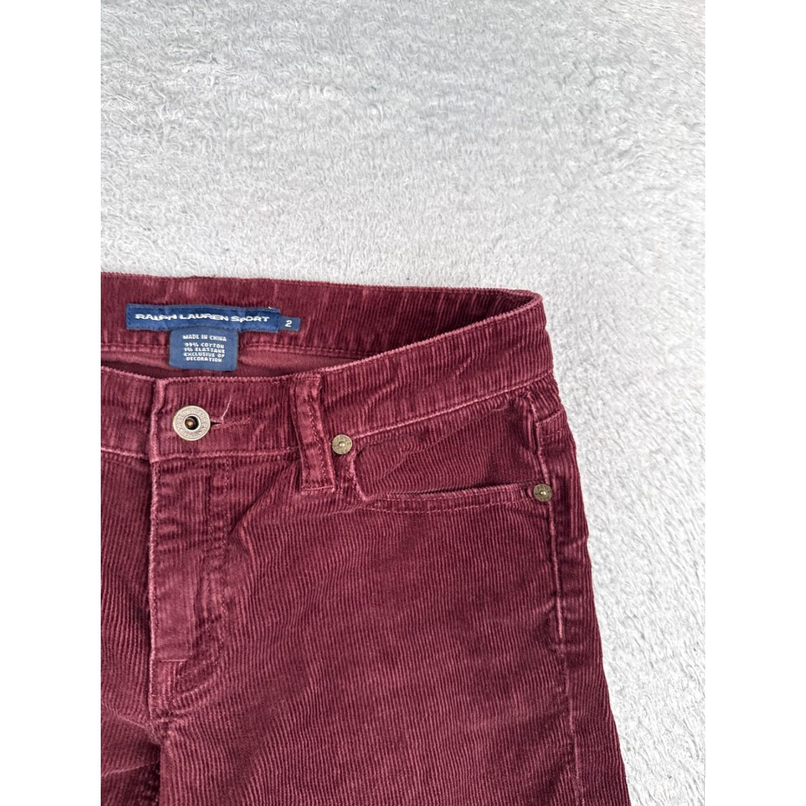Polo Ralph Lauren VINTAGE Polo Ralph Lauren Shorts Women Casual 2 Red Corduroy 6-Inch Inseam Size 26" / US 2 / IT 38 - 5 Thumbnail