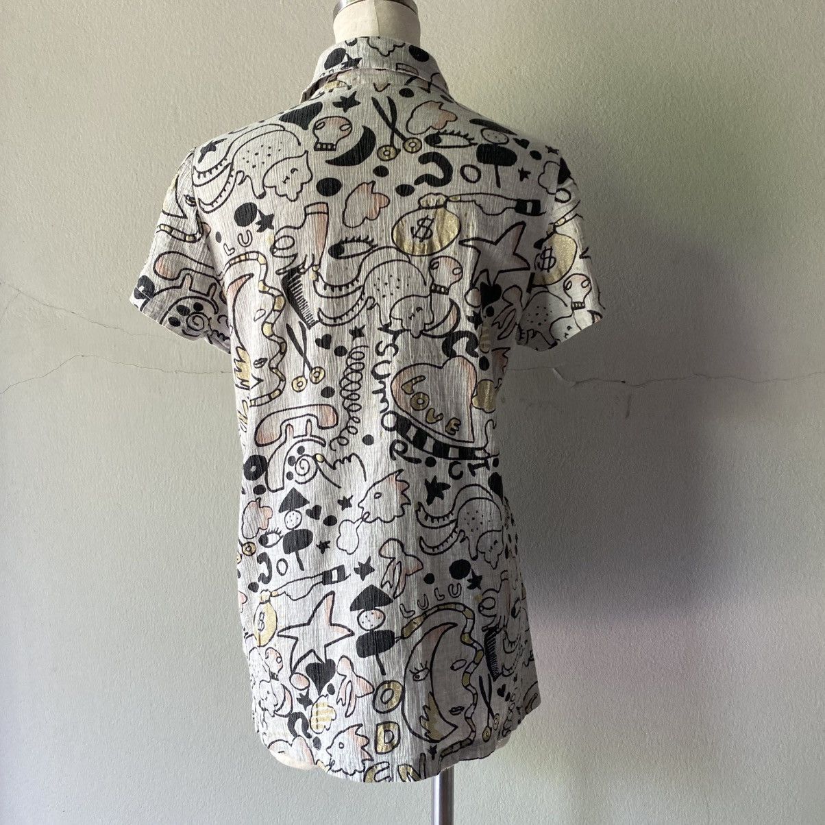 Tsumori Chisato TSUMORI CHISATO Playful Doodle Print Button-Up Shirt Size XS / US 0-2 / IT 36-38 - 17 Thumbnail
