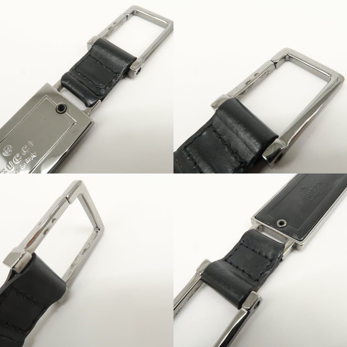 Gucci Gucci Leather Keychain Black Size ONE SIZE - 4 Thumbnail