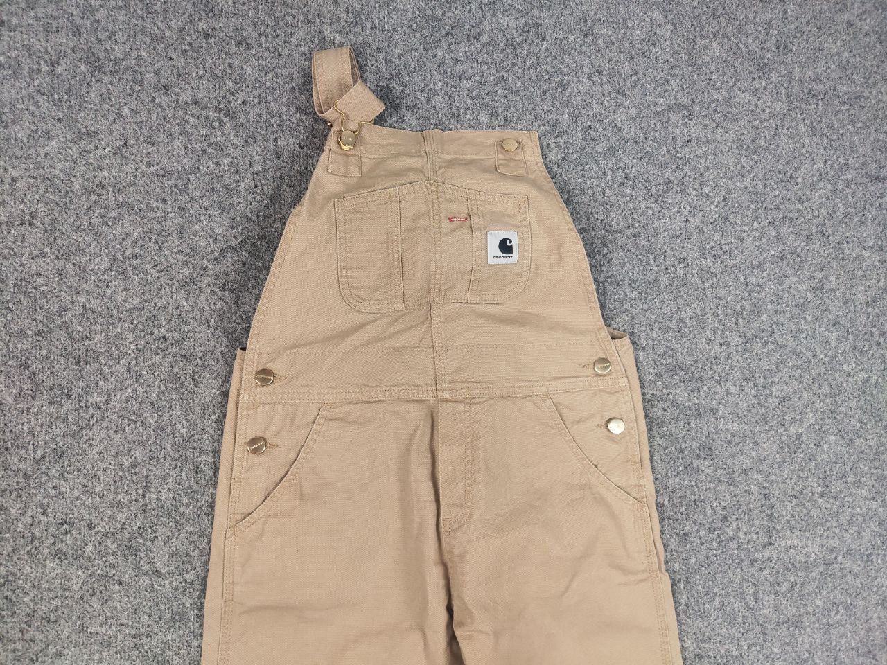 Carhartt Carhartt Wip bib overall w Canvas Beige Suit Vintage Style Size 32" / US 10 / IT 46 - 7 Thumbnail