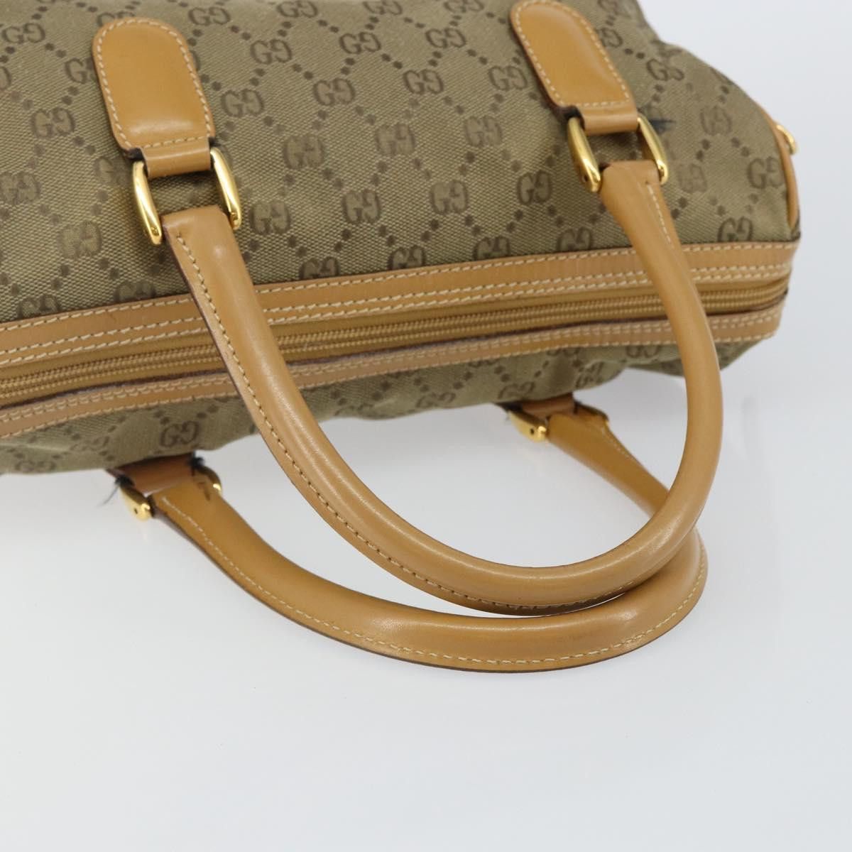 Gucci GUCCI GG Canvas Boston Bag Beige Gold Size ONE SIZE - 7 Thumbnail