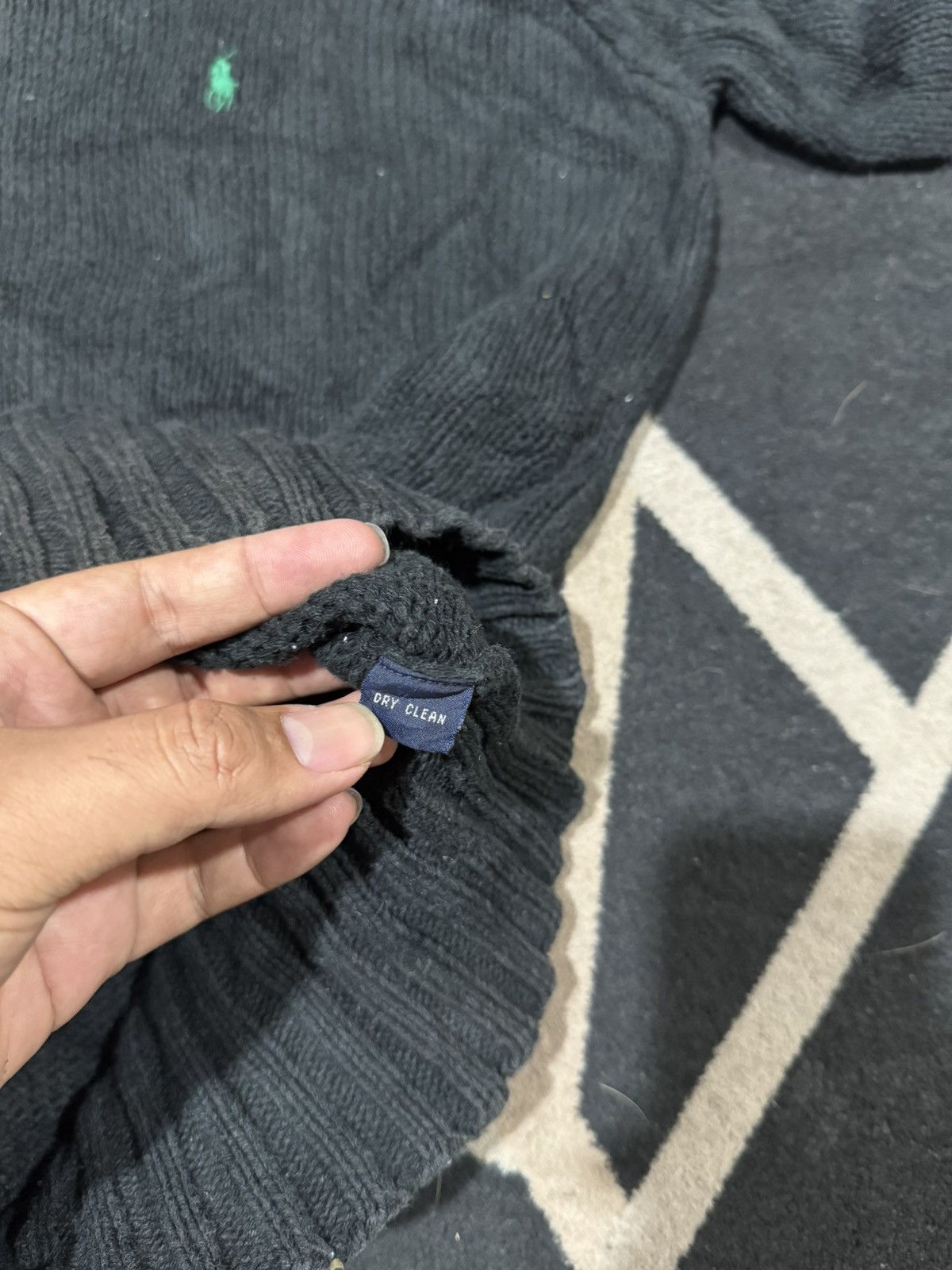 Polo Ralph Lauren Vintage Polo Ralph Lauren Knit Wool Sweater Balck Washed Size US M / EU 48-50 / 2 - 6 Thumbnail