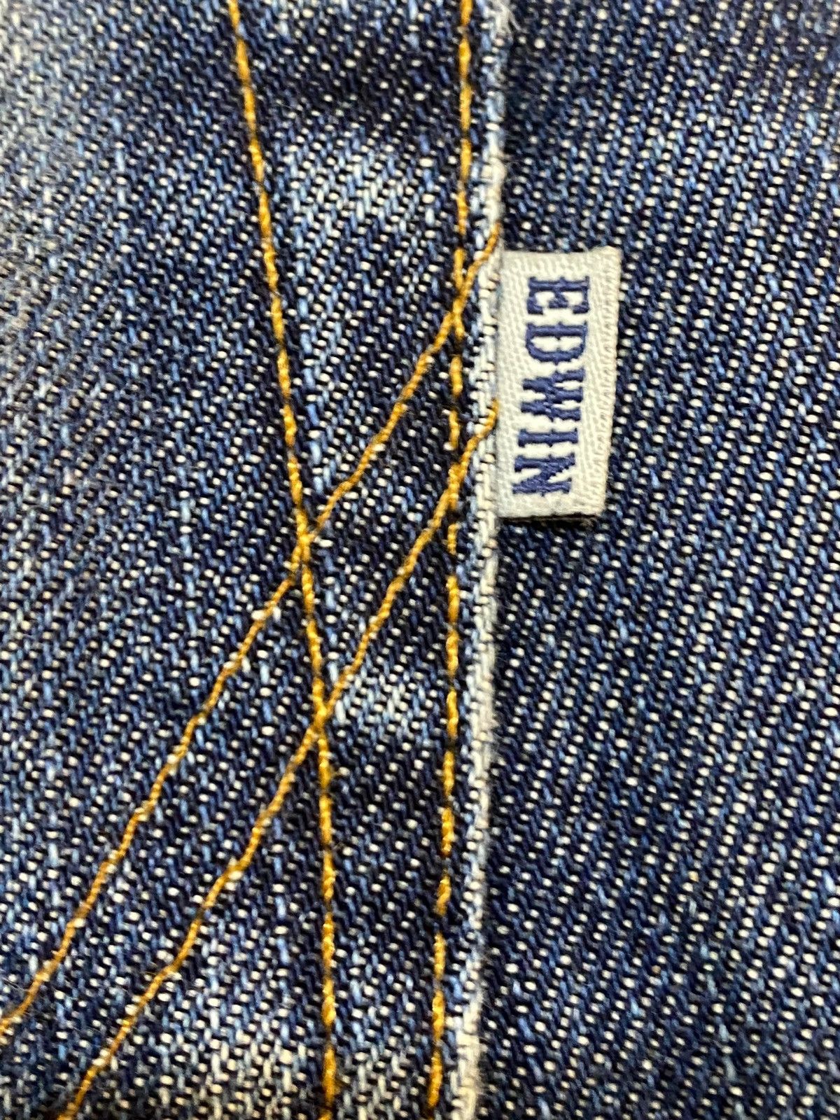 Edwin Vintage Japanese Edwin 403 Blue Wash Distressed Loose Jeans Size US 34 / EU 50 - 14 Thumbnail