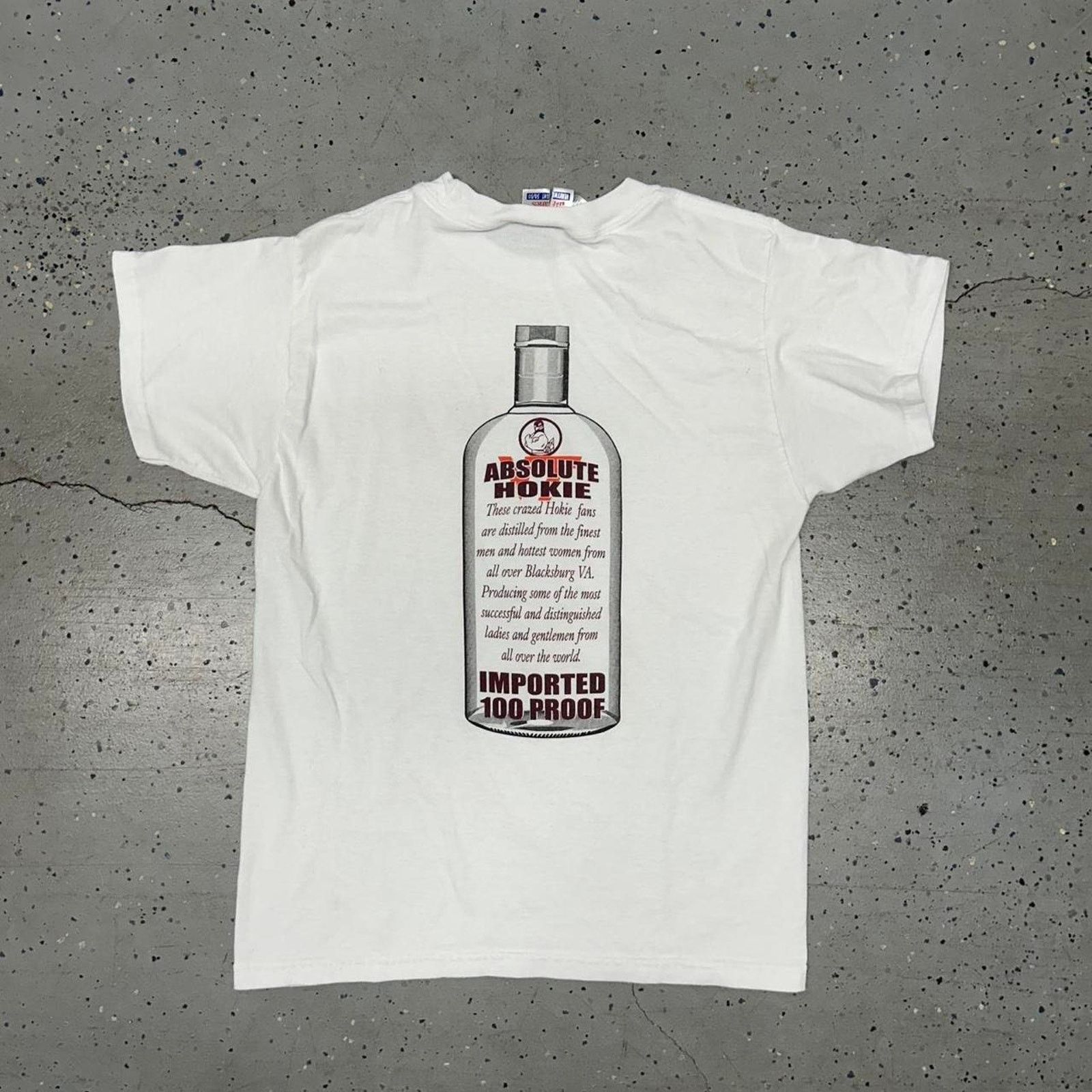 Hanes Y2K Absolute Hokie tee - white with black graphics Size US S / EU 44-46 / 1 - 1 Thumbnail