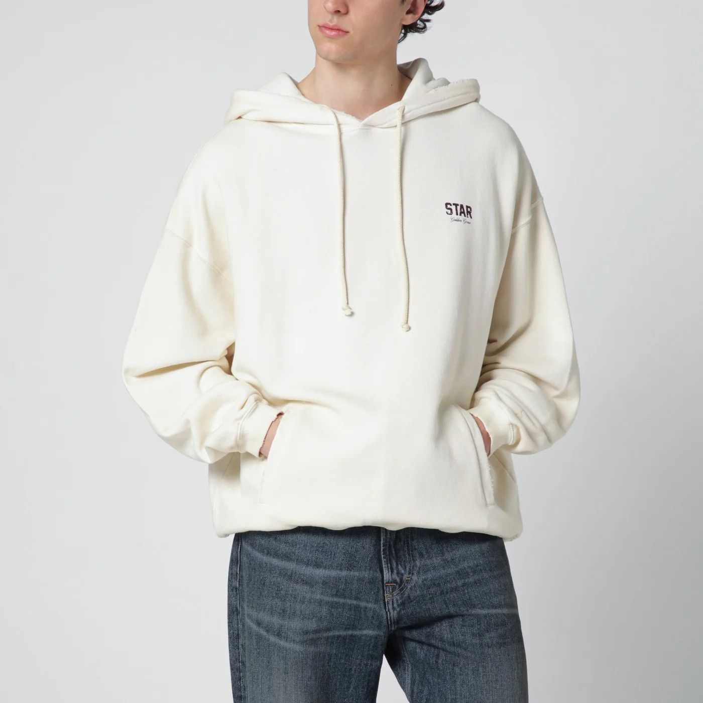 Golden Goose o1d2blof0426 Cotton Star Sweatshirt Hoodie in White Size US S / EU 44-46 / 1 - 4 Thumbnail