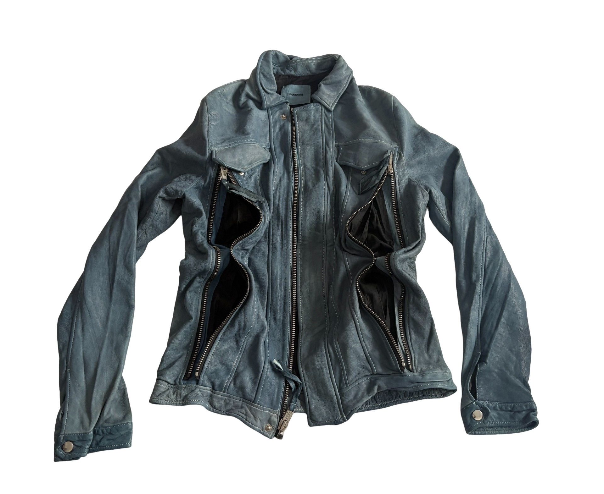Undercover Undercover AW13 Double Zip Leather Rider Jacket Thom