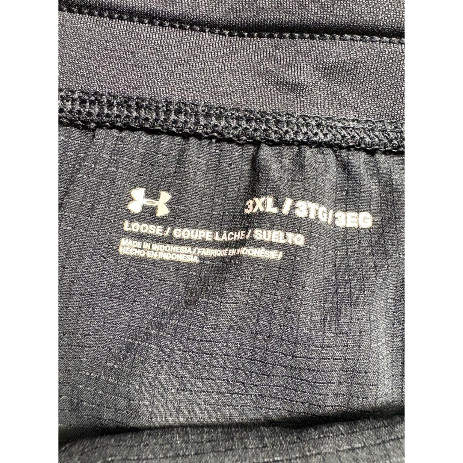 Under Armour Under Armour Shorts Mens 3XL Black Athletic Zip Pocket Logo Grid Ripstop Size US 39 - 3 Thumbnail