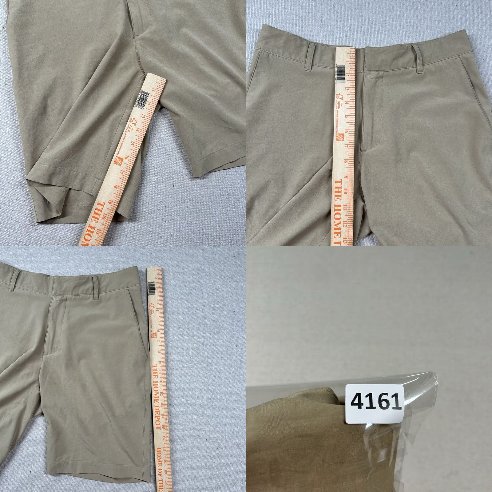 Lacoste Lacoste Sport Shorts Mens 30 Performance Chino Stretch Khaki Solid Golf Flat Beige Polyester Spandex 9 in Inseam Mens Regular Mid Rise Size US 30 / EU 46 - 8 Thumbnail