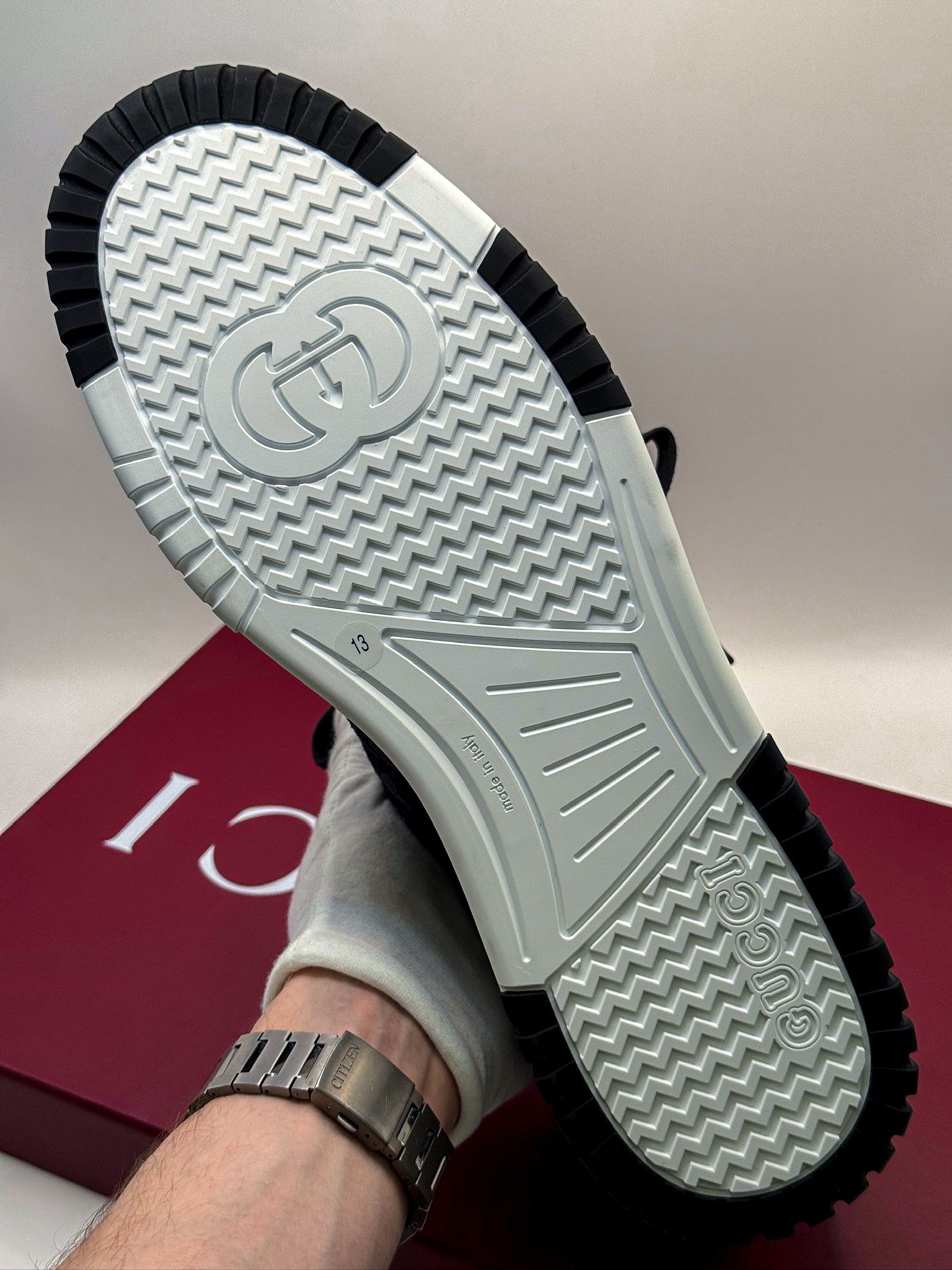 Gucci Gucci Re-Web GG Supreme Monogram Black Luxury Sneakers Size US 13 / EU 46 - 17 Thumbnail