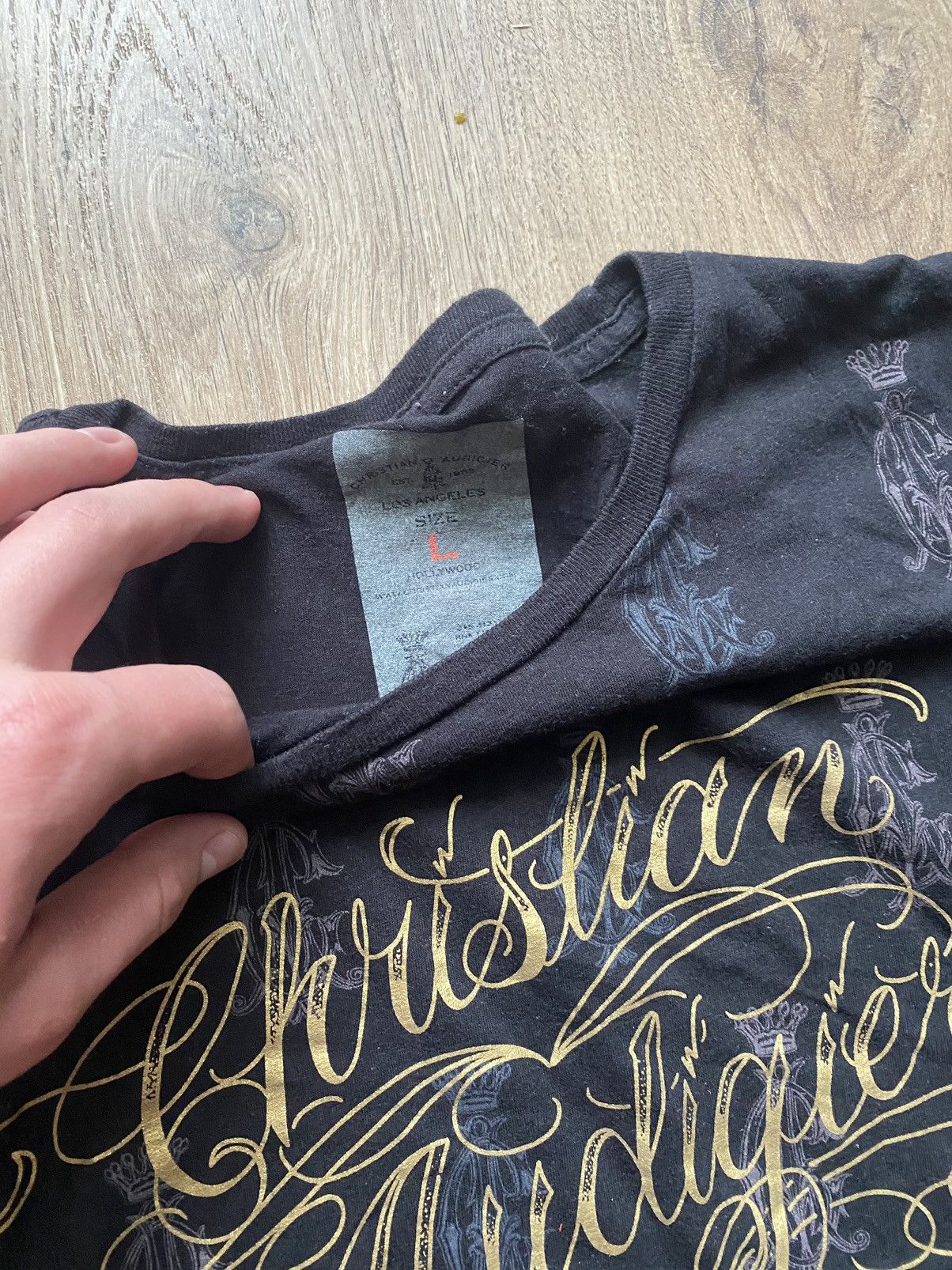 Christian Audigier Vintage Christian Audigier Y2K crazy over print Ed Hardy tee Size US L / EU 52-54 / 3 - 2 Thumbnail