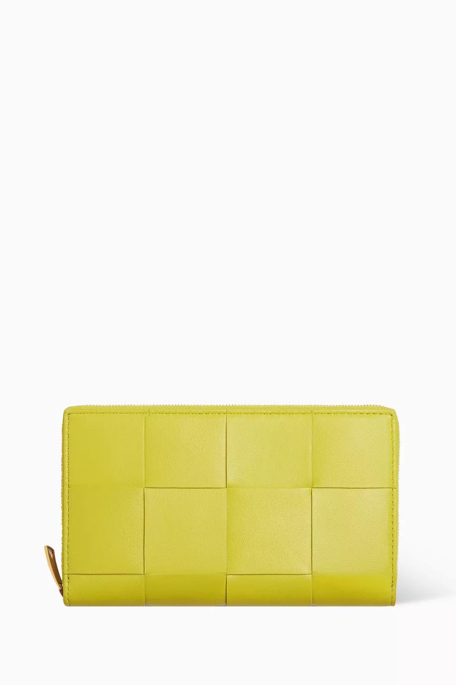 Bottega Veneta o1n1vont1224 Size: OS / Zip Around Wallet in Yellow Size ONE SIZE - 1 Thumbnail