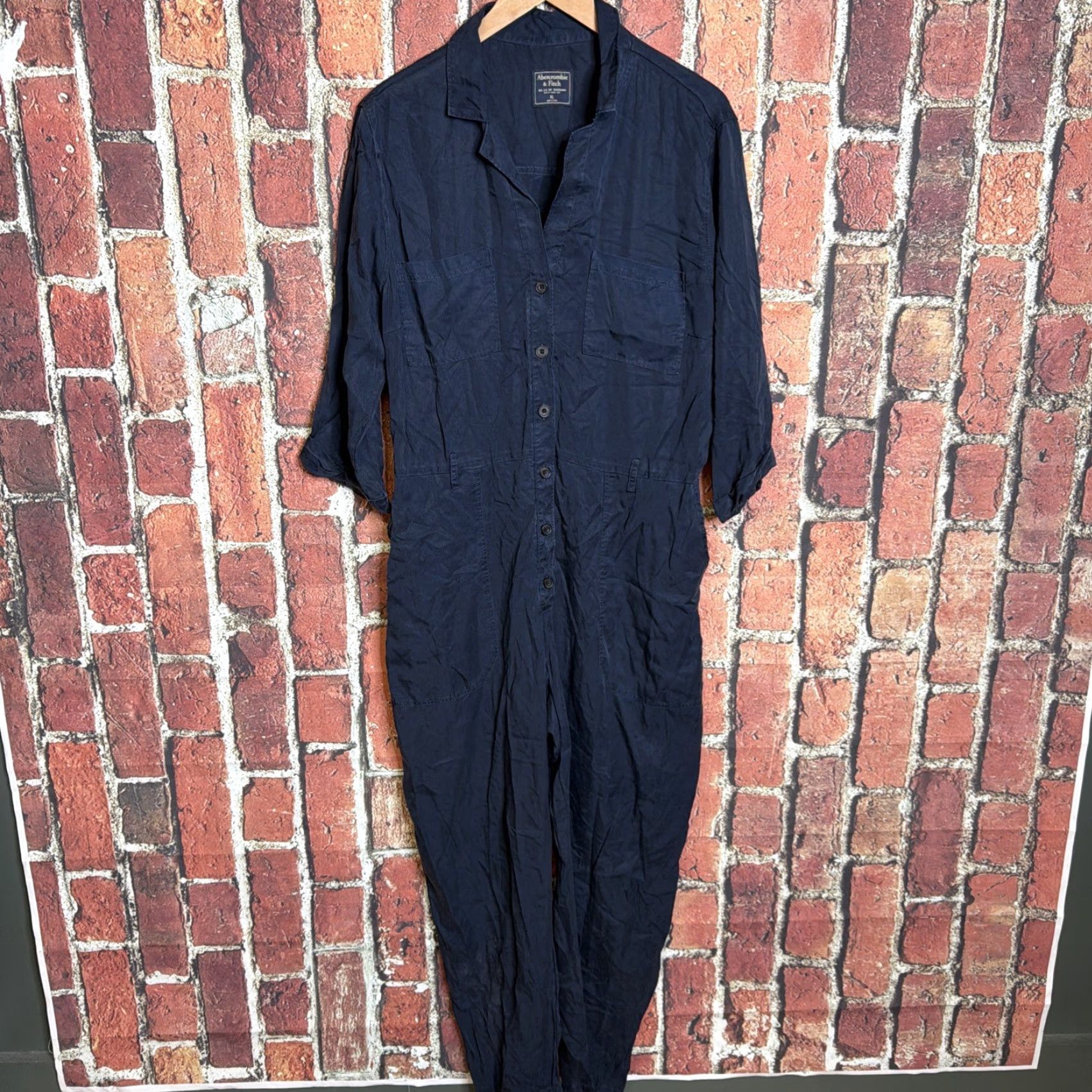 Abercrombie & Fitch Abercrombie & Fitch Jumpsuit Long Sleeve Utility XL Blue Chambray Workwear Shirt/Jumpsuit Women Regular Sized Size XL / US 12-14 / IT 48-50 - 2 Thumbnail
