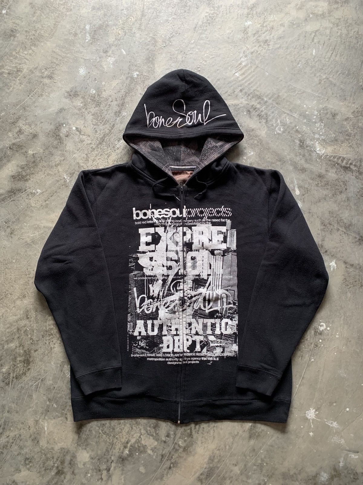 If Six Was Nine × Japanese Brand × Le Grande Bleu (L.G.B.) BONESOUL POEM ZIP HOODIE Size US XL / EU 56 / 4 - 1 Thumbnail