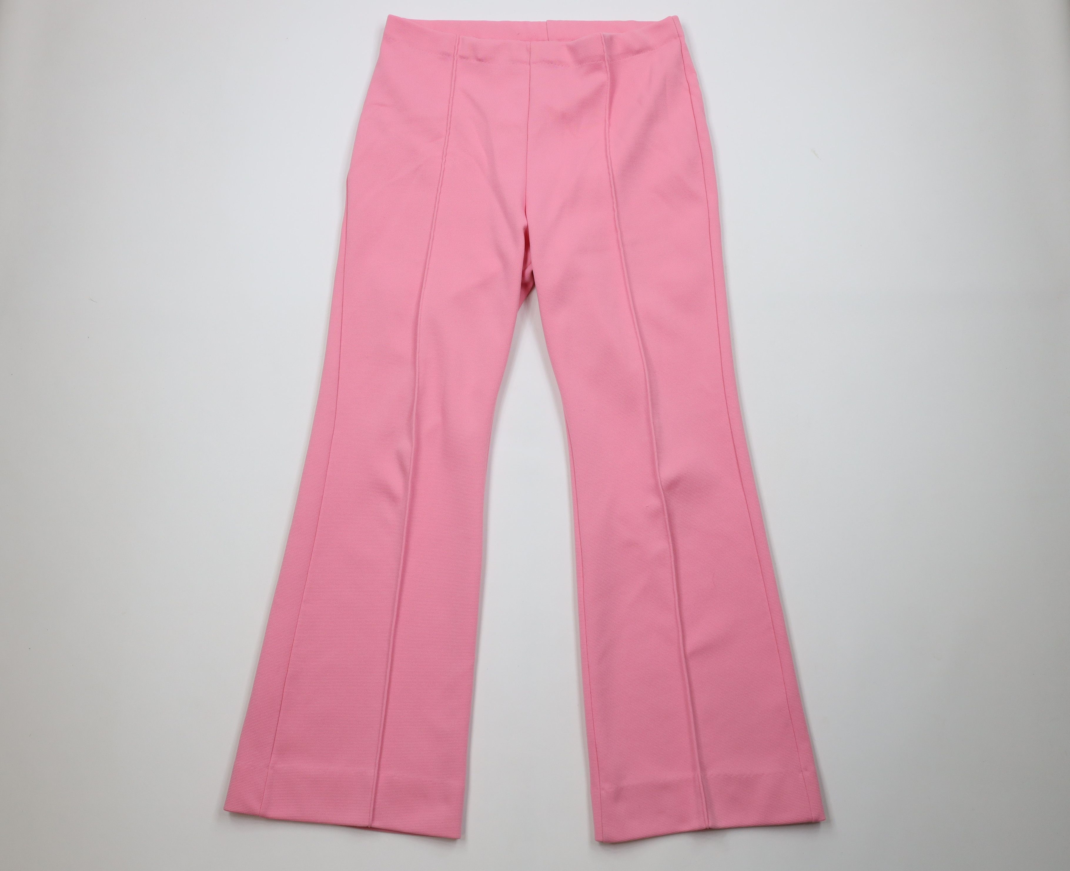 Vintage Vintage 70s Streetwear Wide Leg Bell Bottoms Pants Pink USA Size 38" / US 16 / IT 52 - 1 Thumbnail