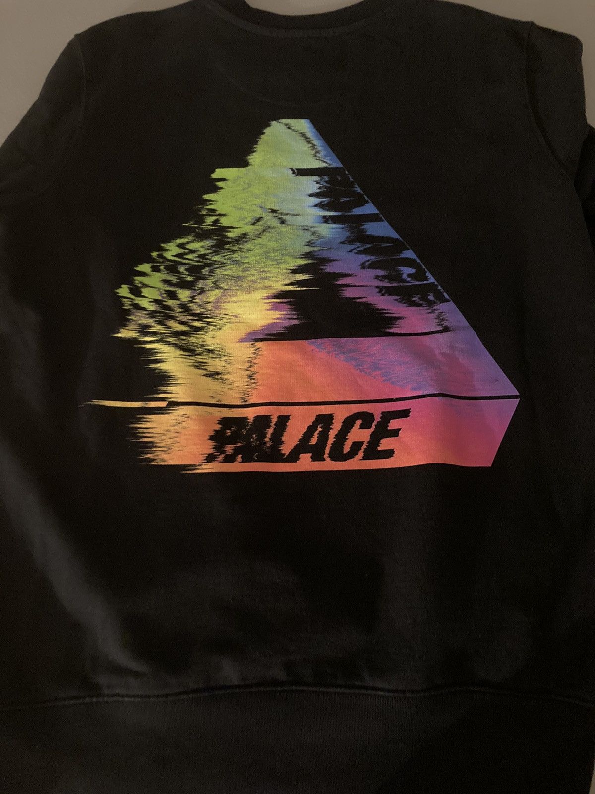 image of Palace Smudge Triferg Crewneck in Black, Men's (Size Large)