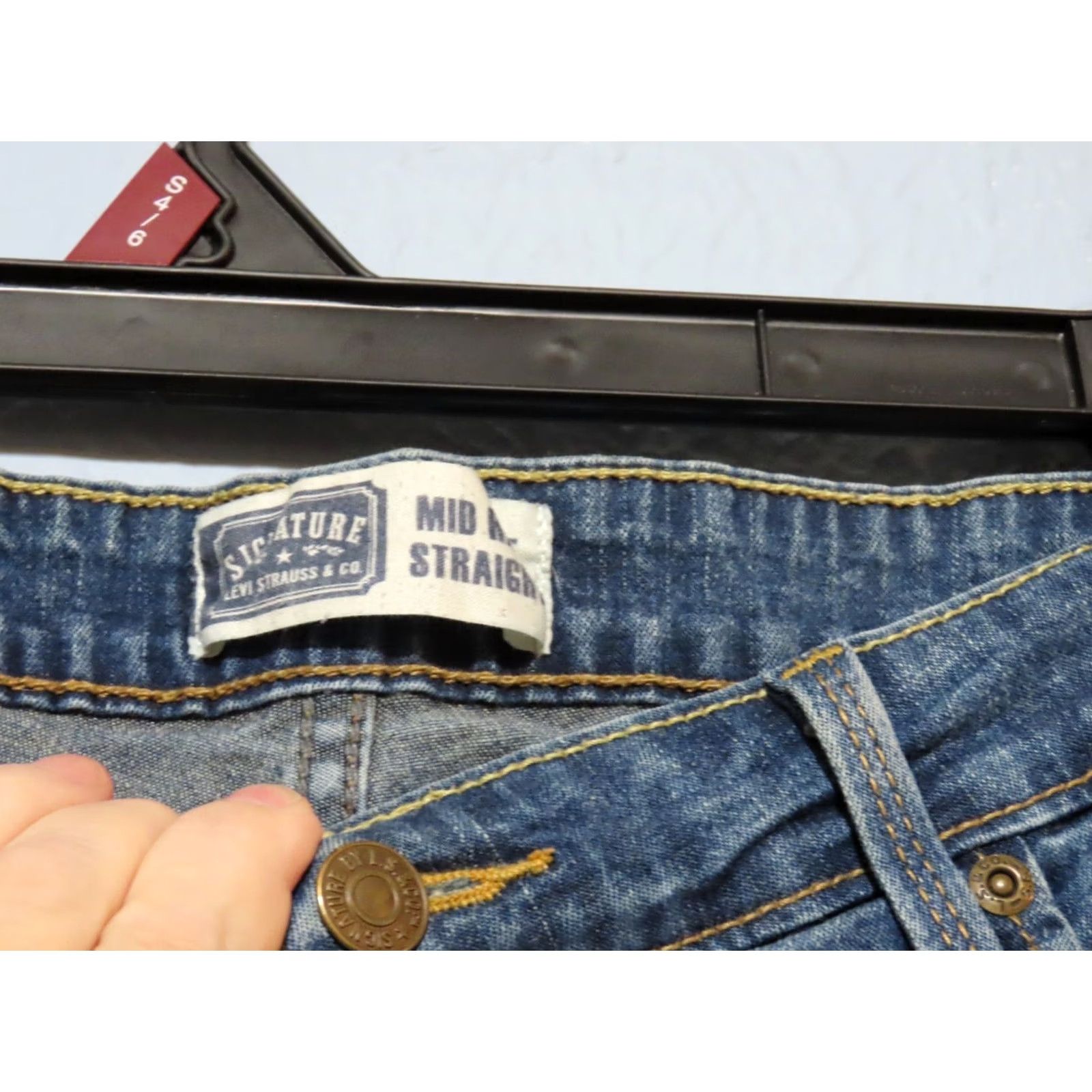 Levi's READ Levi's Signature Mid Rise Women's Jeans Misses 12 Short Jeans Blue Denim 5-Pocket Classic Skinny Size 34" / US 12 / IT 48 - 4 Thumbnail