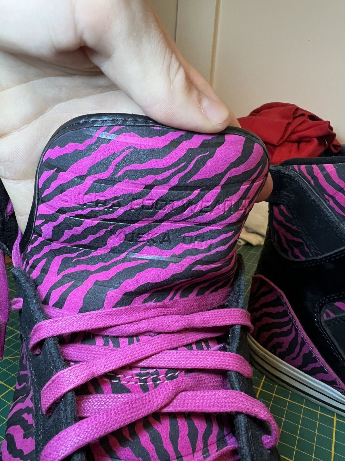 Supra Vintage Supra Muska Skytop Black Magenta Zebra Striped shoes Size US 13 / EU 46 - 7 Thumbnail