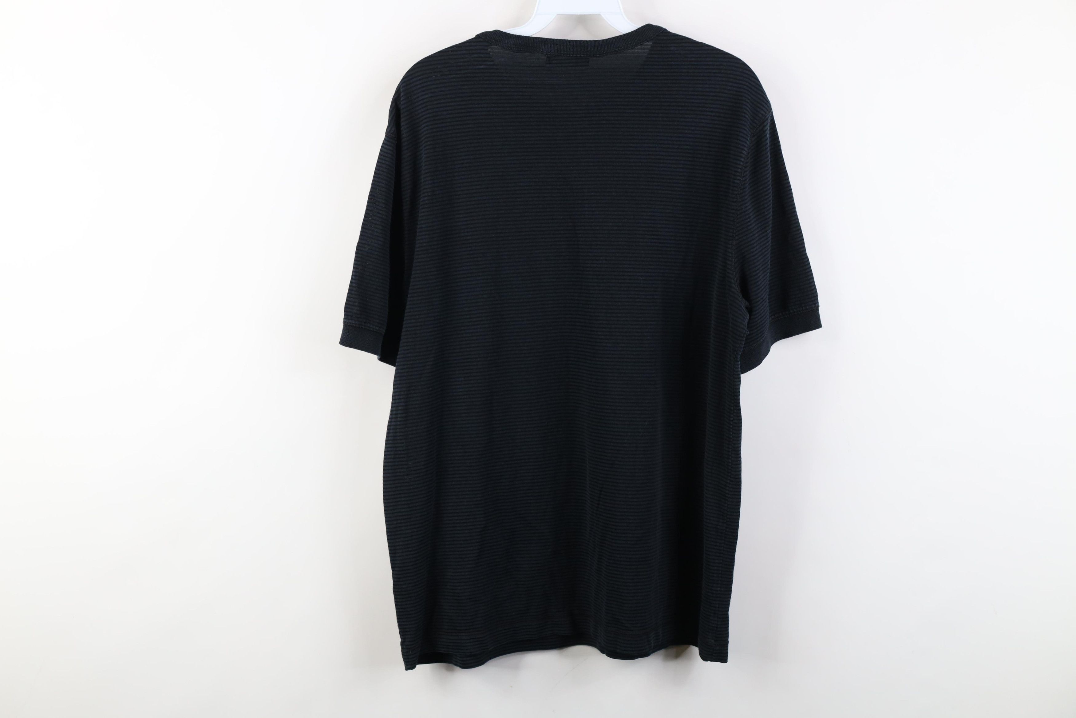 Vintage Vintage 90s Streetwear Ribbed Knit Ringer T-Shirt Black Size US M / EU 48-50 / 2 - 10 Thumbnail