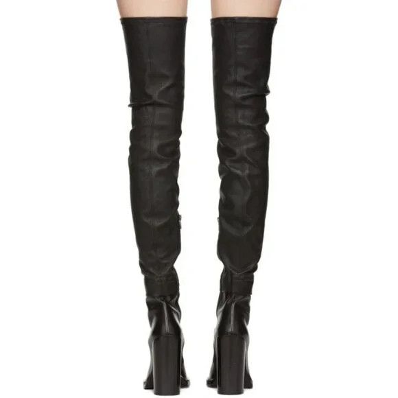 Ann Demeulemeester Ann Demeulemeester Over The Knee Stretch Leather Boots 35 5 Size US 5 / IT 35 - 12 Thumbnail