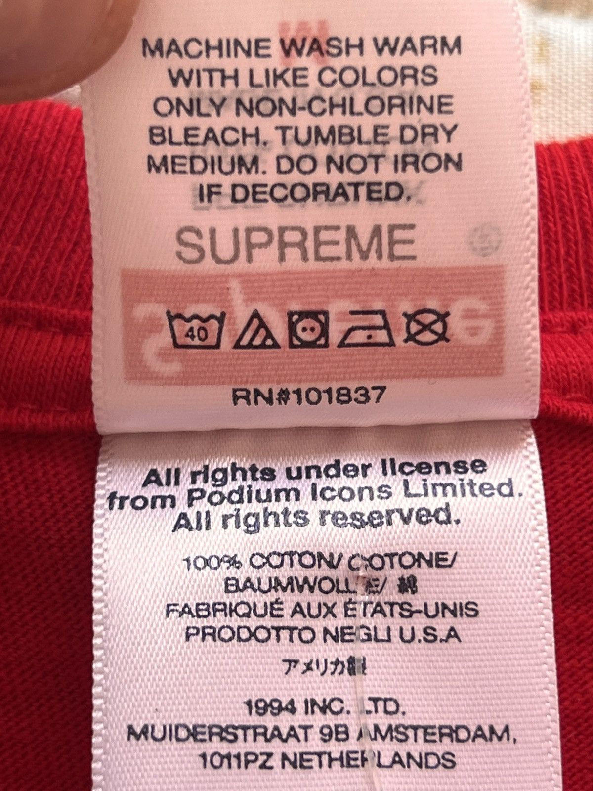 Supreme M Supreme x Diego Maradona photo tee Tshirt red box logo Size US M / EU 48-50 / 2 - 17 Thumbnail
