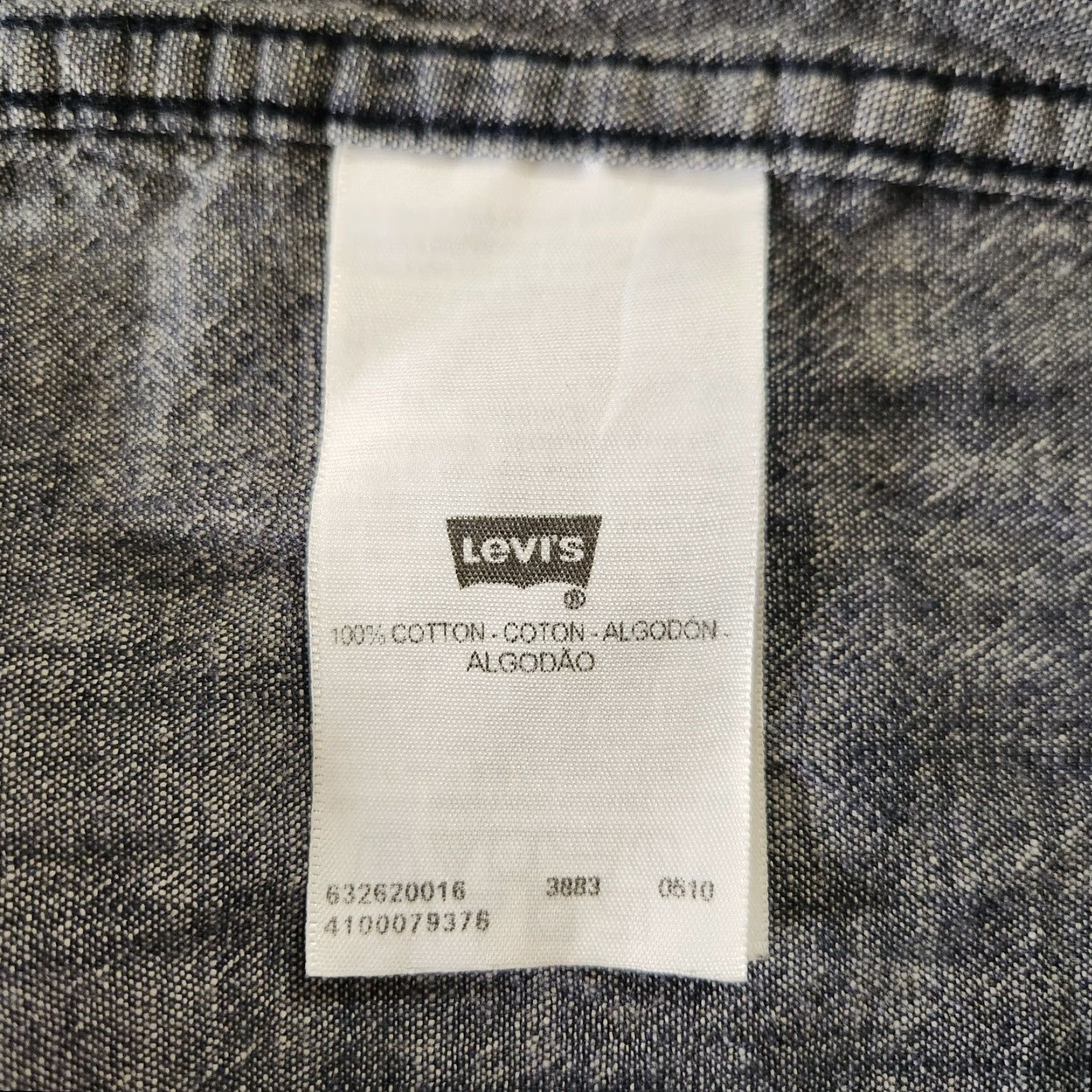 Levi's Levi's Mens Long Sleeve Pearl Snap Western Shirt L Blue Cotton Button-Up Shirt Western Mens Regular Size L Size US L / EU 52-54 / 3 - 5 Thumbnail