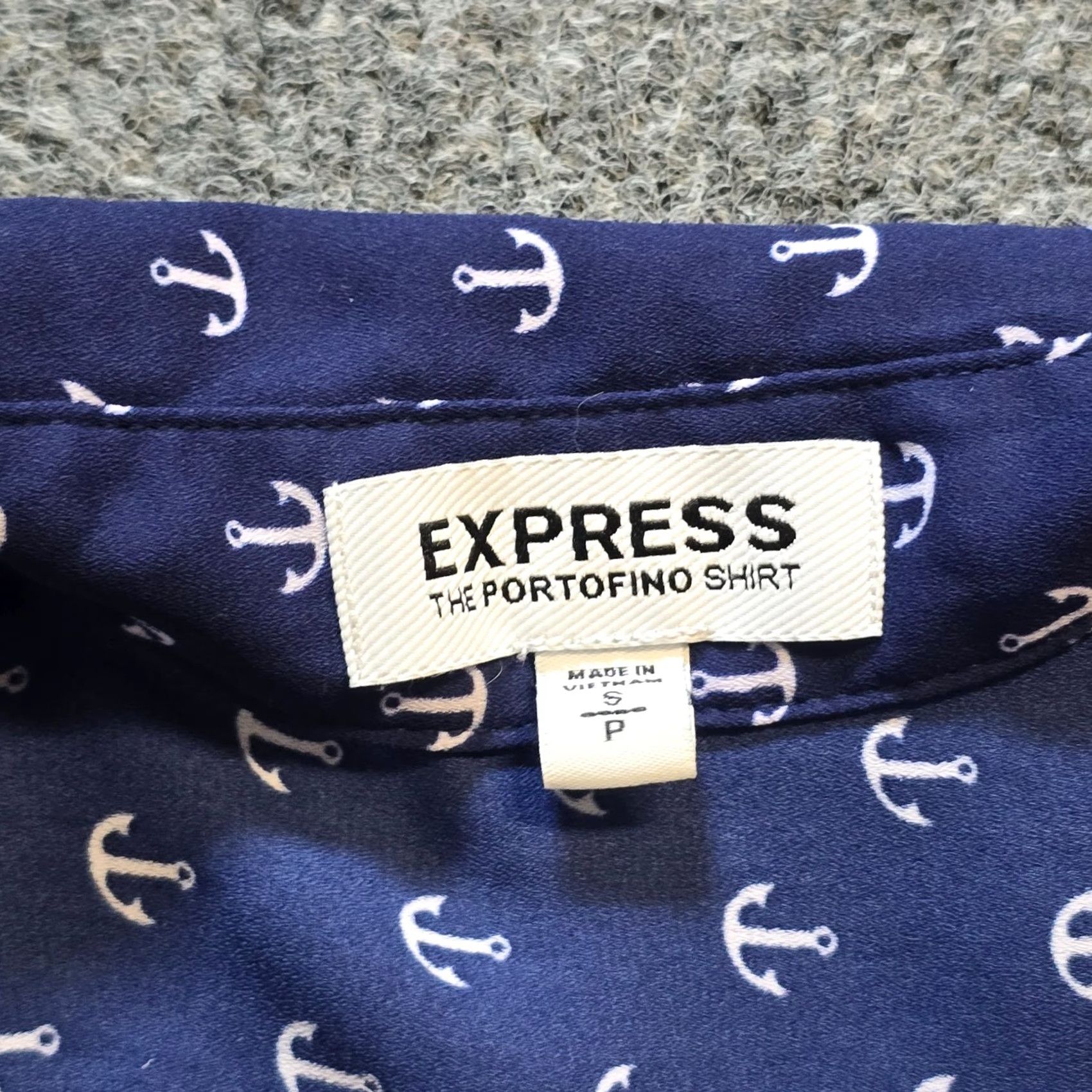Express Express Blouse Women Small Blue Nautical Portofino Sheer Long Sleeve Career Shirt Size S / US 4 / IT 40 - 4 Thumbnail