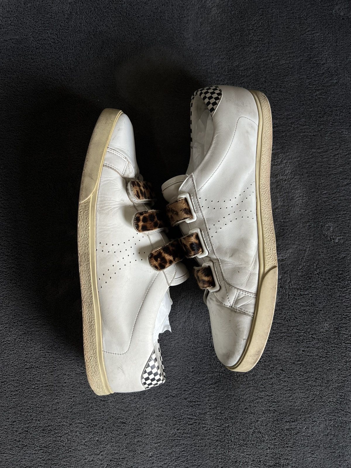 Celine Runway CÉLINE by Hedi Slimane Leopard strap Velcro sneakers Size US 12 / EU 45 - 5 Thumbnail