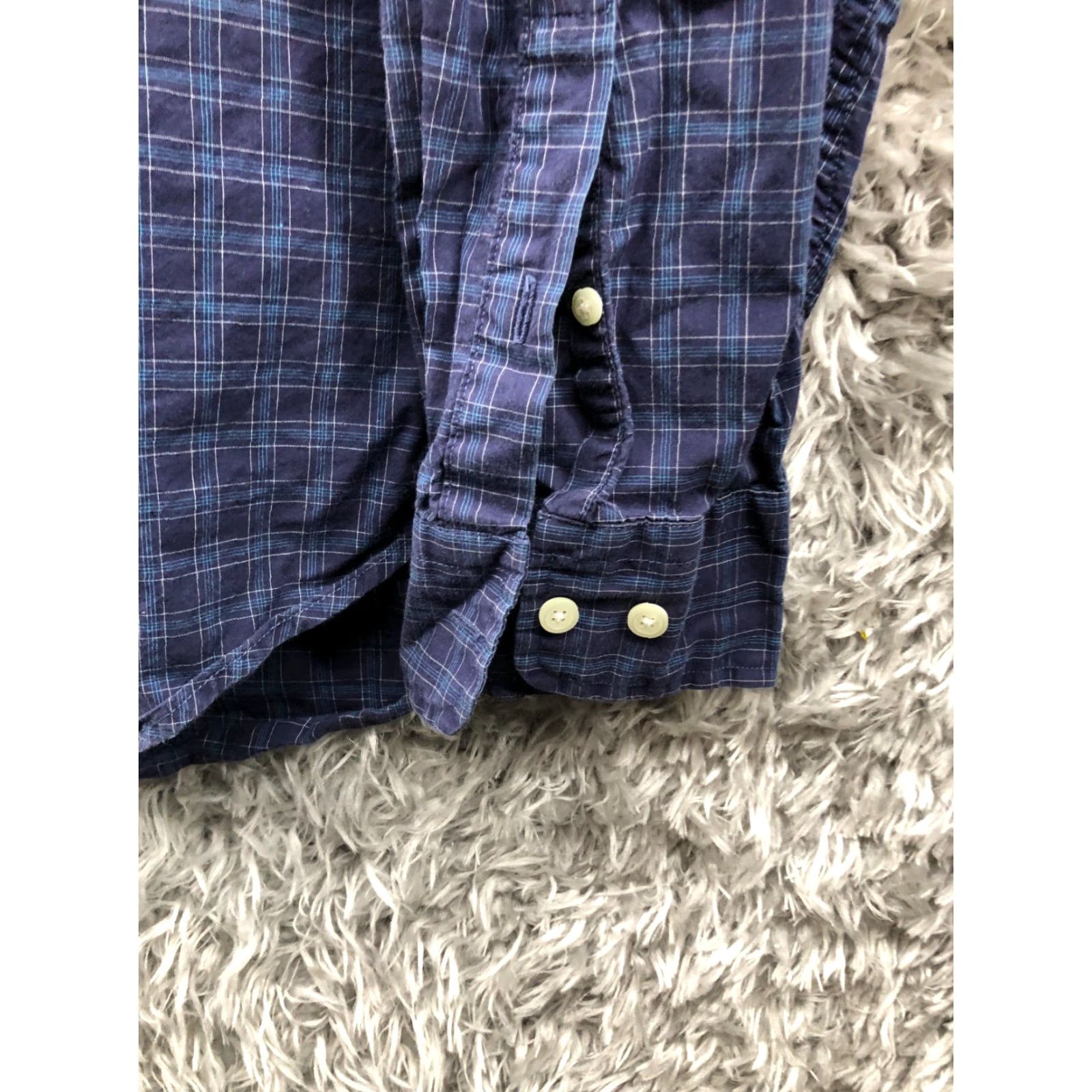 Nautica Nautica Shirt Mens M Long Sleeve Button-Down Collar Blue Purple Plaid Size US M / EU 48-50 / 2 - 4 Thumbnail