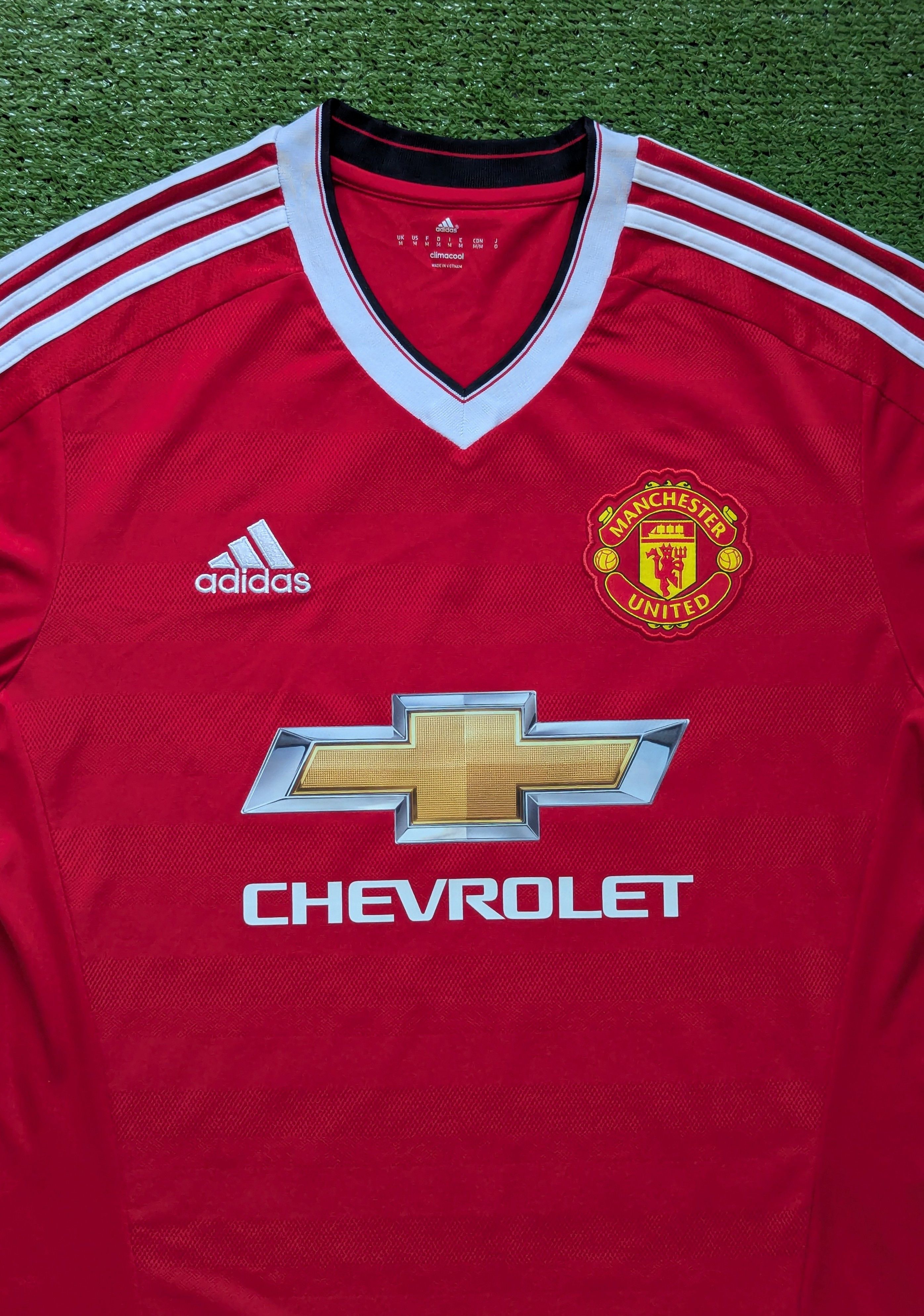 Adidas MANCHESTER UNITED 2015/2016 HOME FOOTBALL SHIRT RASHFORD #19 Size US M / EU 48-50 / 2 - 6 Thumbnail