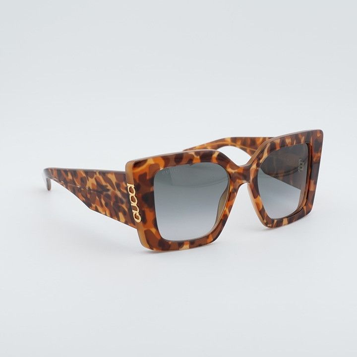 Gucci Gucci GG2039S 004 Sunglasses Havana Butterfly Frame, Grey Size ONE SIZE - 5 Thumbnail