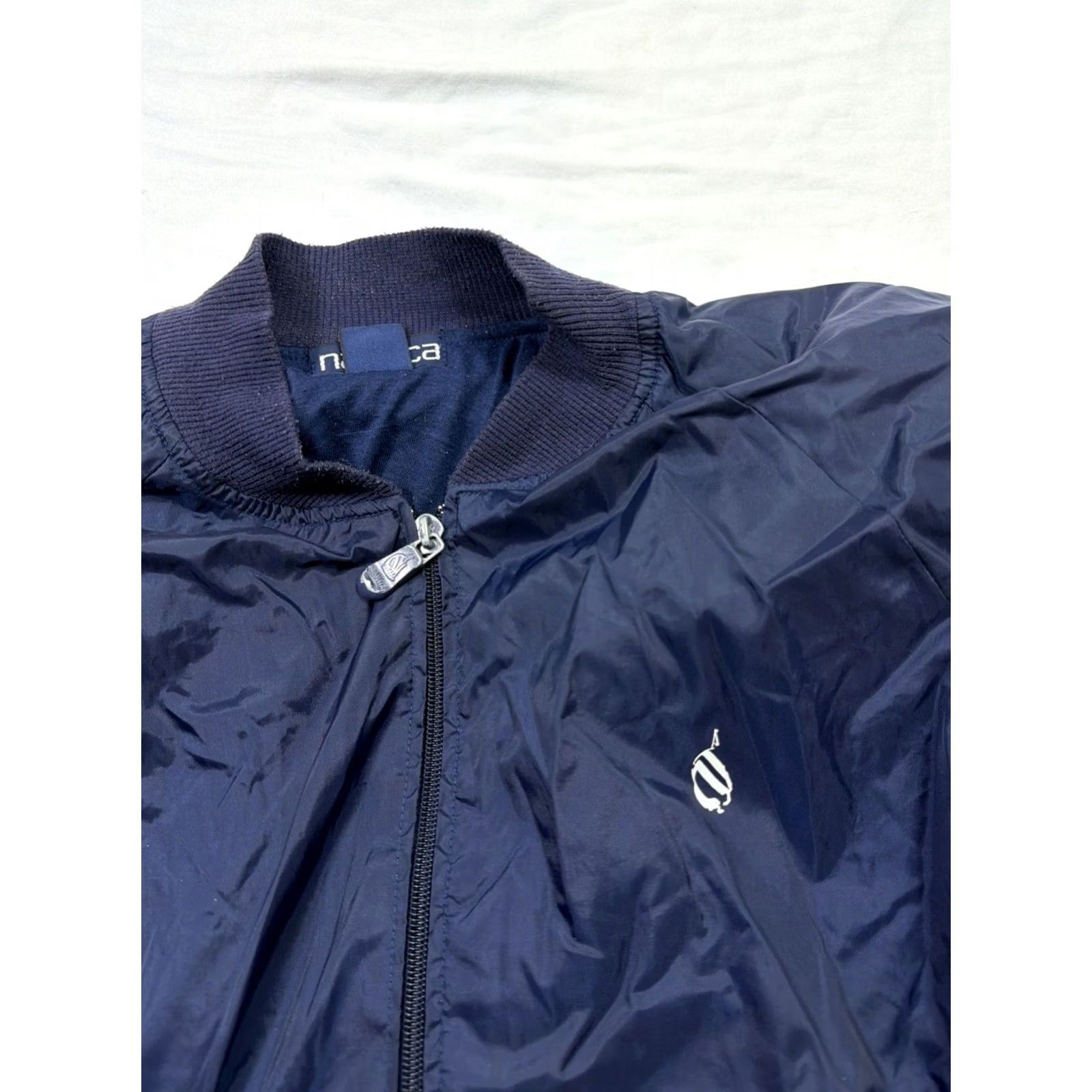 Nautica VINTAGE Nautica Zip Up Windbreaker Jacket XL Men Navy Blue Mid-Length Full Zip Nylon Softshell Streetwear Casual Size US XL / EU 56 / 4 - 6 Thumbnail