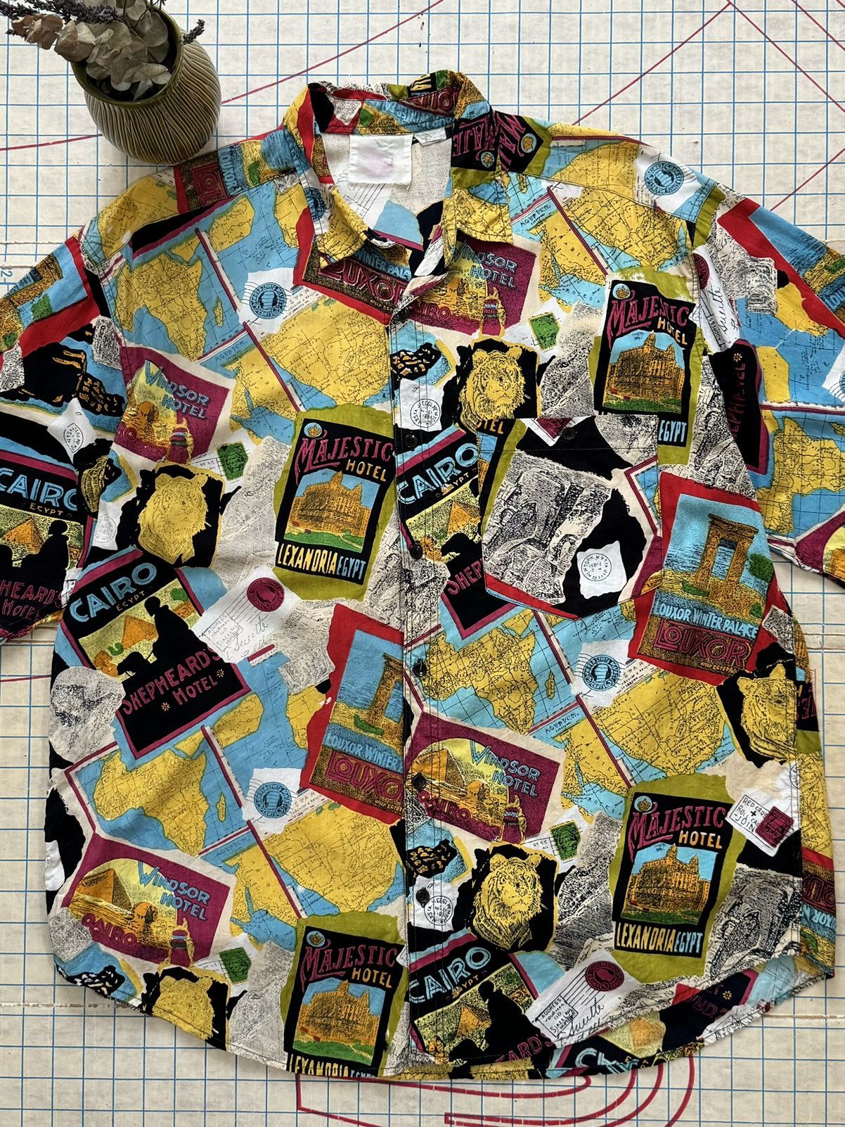 Other × Vintage Vintage Short Sleeve Button Up Cairo Egypt Luxor Tourist Size US XL / EU 56 / 4 - 3 Thumbnail