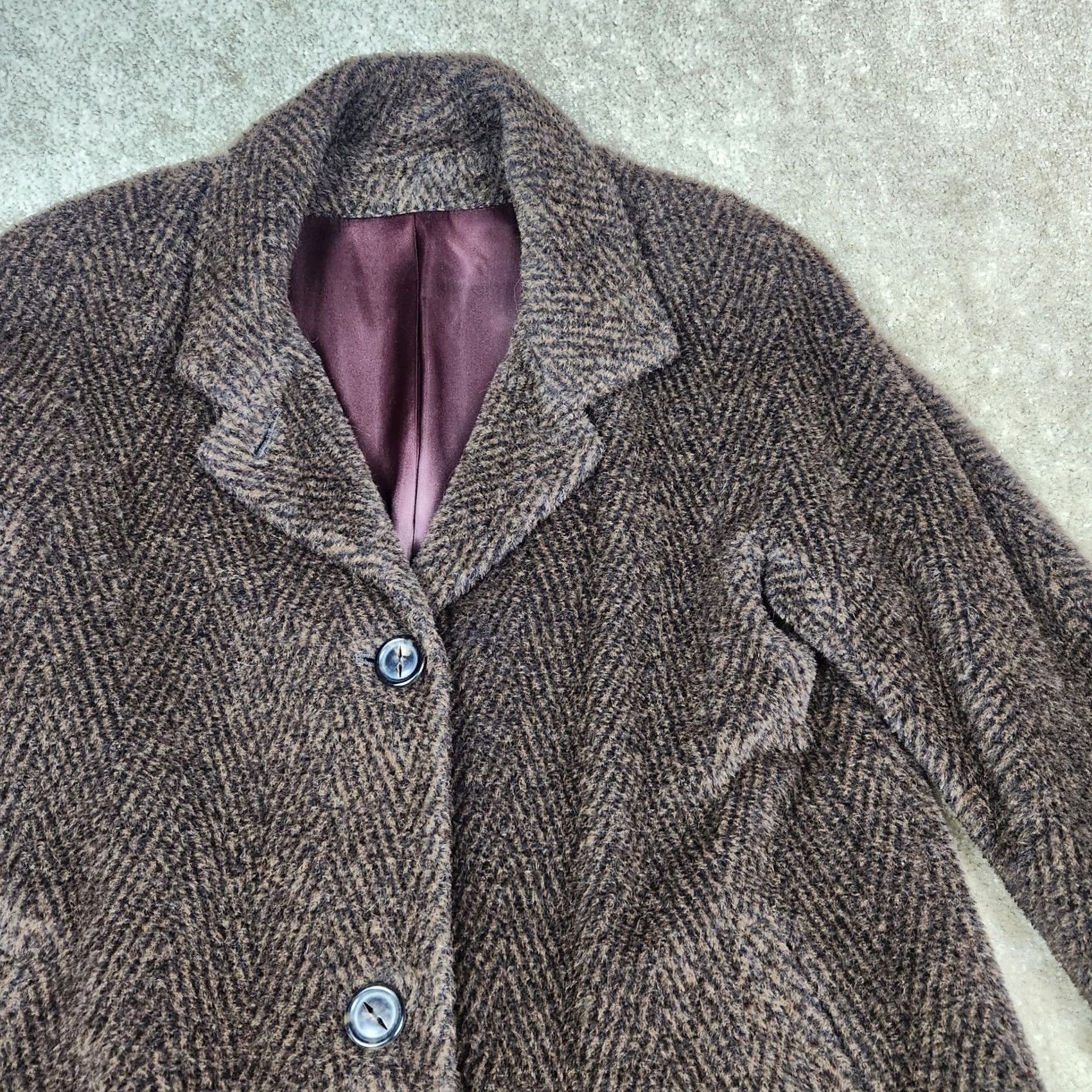 Saks Fifth Avenue VINTAGE Saks Fifth Avenue Brown Collection Coat Womens Size 10 Made In USA Overcoat Size L / US 10 / IT 46 - 2 Thumbnail