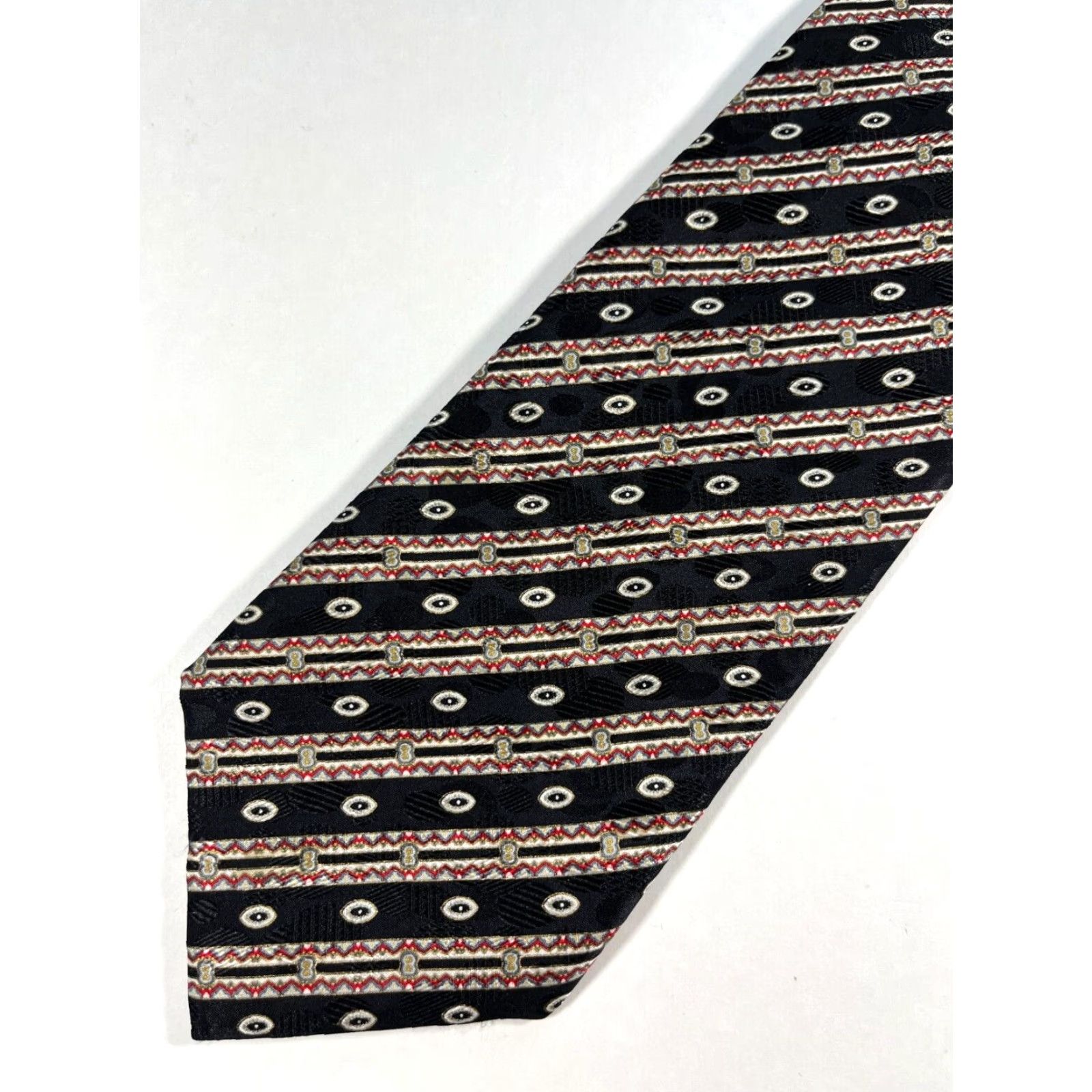 Stefano Ricci Stefano Ricci Men’s Silk Tie Striped Geometric Made in Italy Size ONE SIZE - 3 Thumbnail