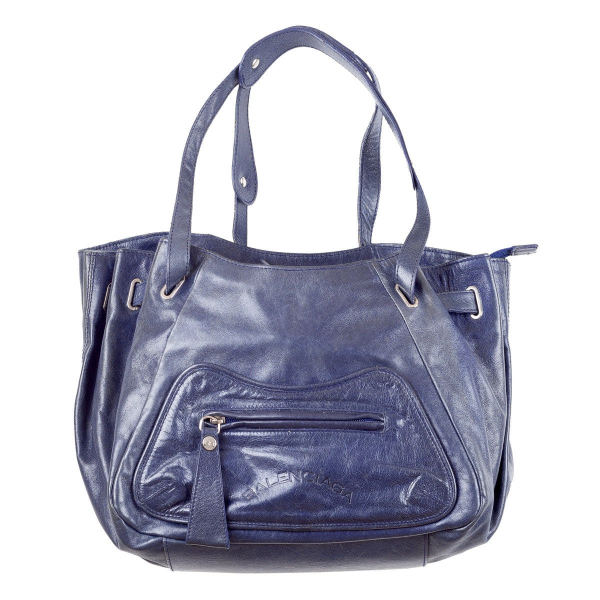 image of Balenciaga Navy Blue Hobo Bag, Women's