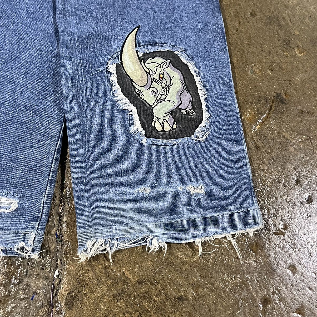 JNCO × Vintage CRAZY VINTAGE JNCO RHINO JEANS Y2K ENDANGERED SPECIES RAVE Size US 34 / EU 50 - 5 Thumbnail