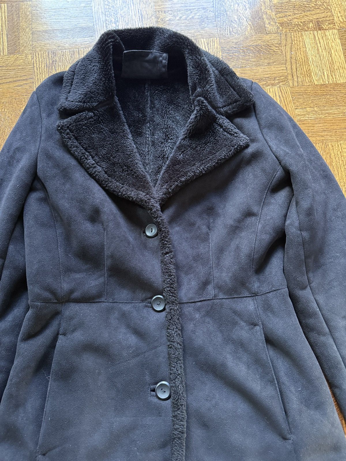 Sonoma Vintage Y2K Sonoma Faux Suede Overcoat Size M / US 6-8 / IT 42-44 - 2 Thumbnail
