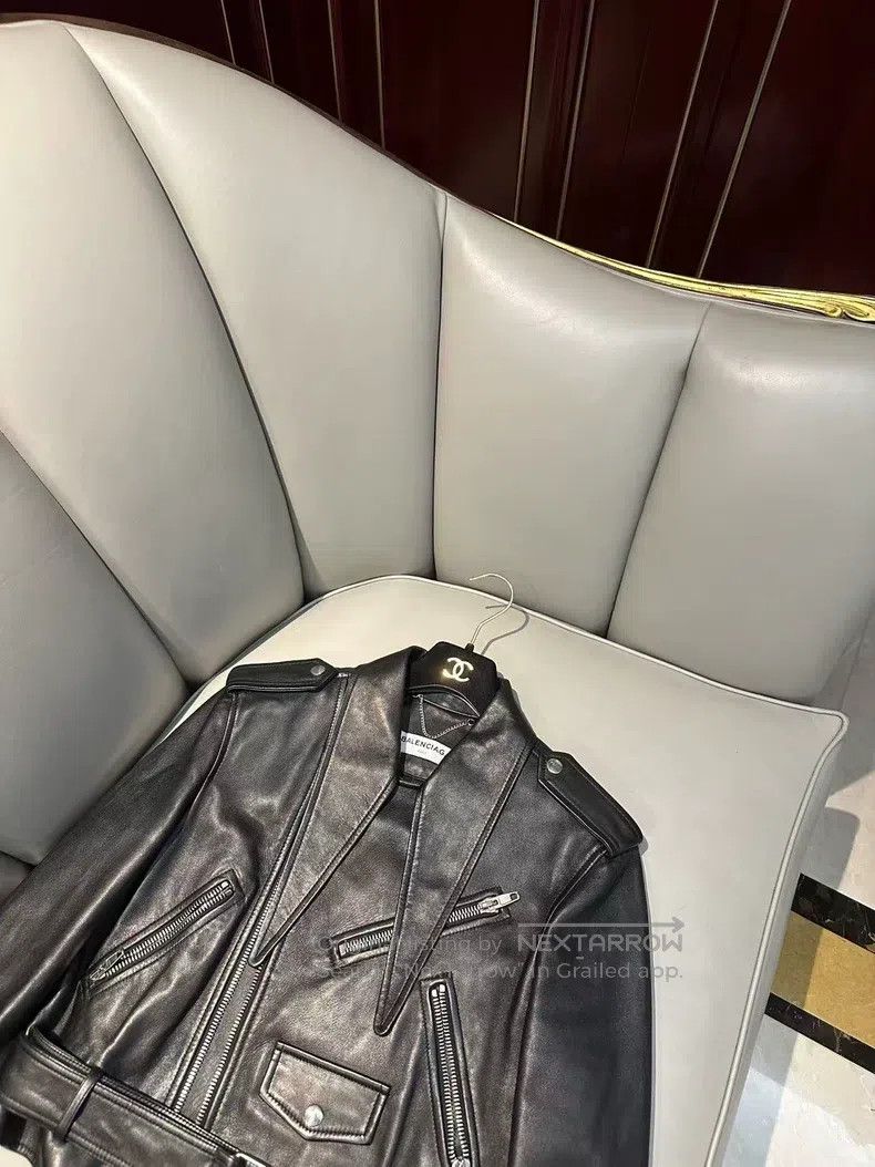 Balenciaga Balenciaga size 38 Leather Jacket Size S / US 4 / IT 40 - 4 Thumbnail