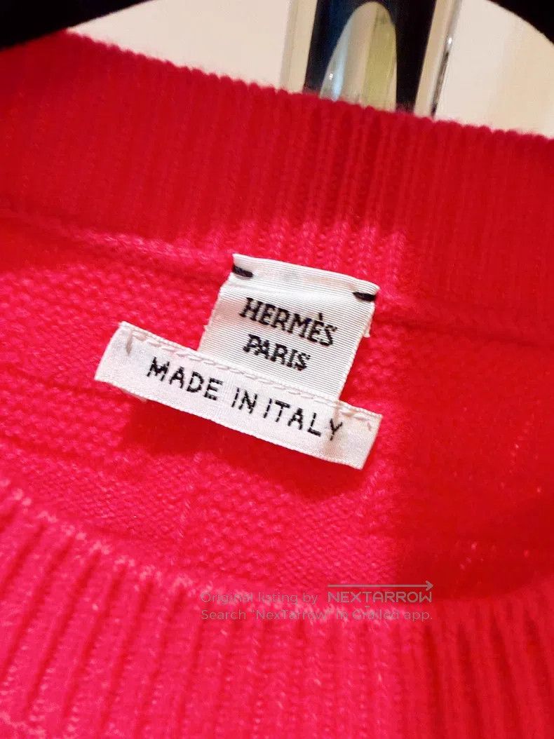 Hermes Hermes Rose Pink H Logo Jacquard Knit Sweater Size XS / US 0-2 / IT 36-38 - 7 Thumbnail
