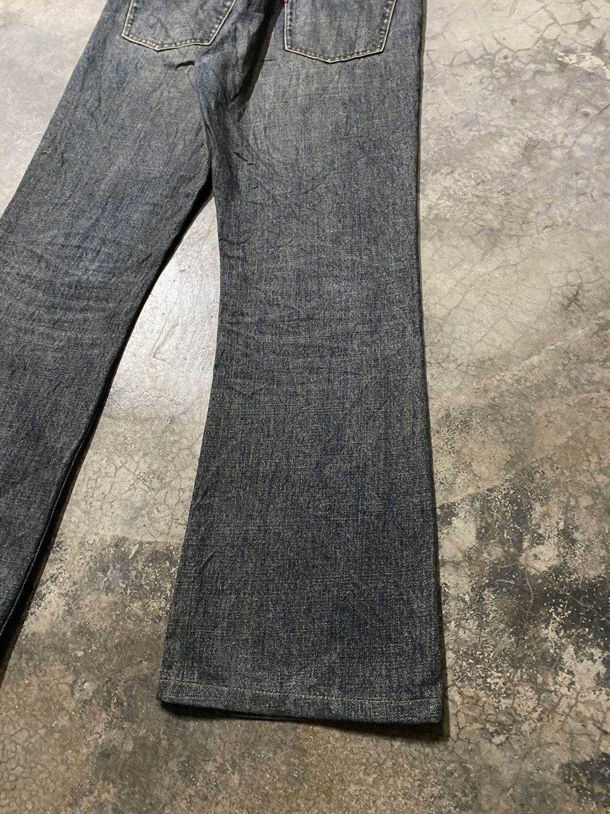Japanese Brand Flare Jeans Japanese Bobson Mud Rusty Distressed Baggy Jeans Size US 31 - 12 Thumbnail