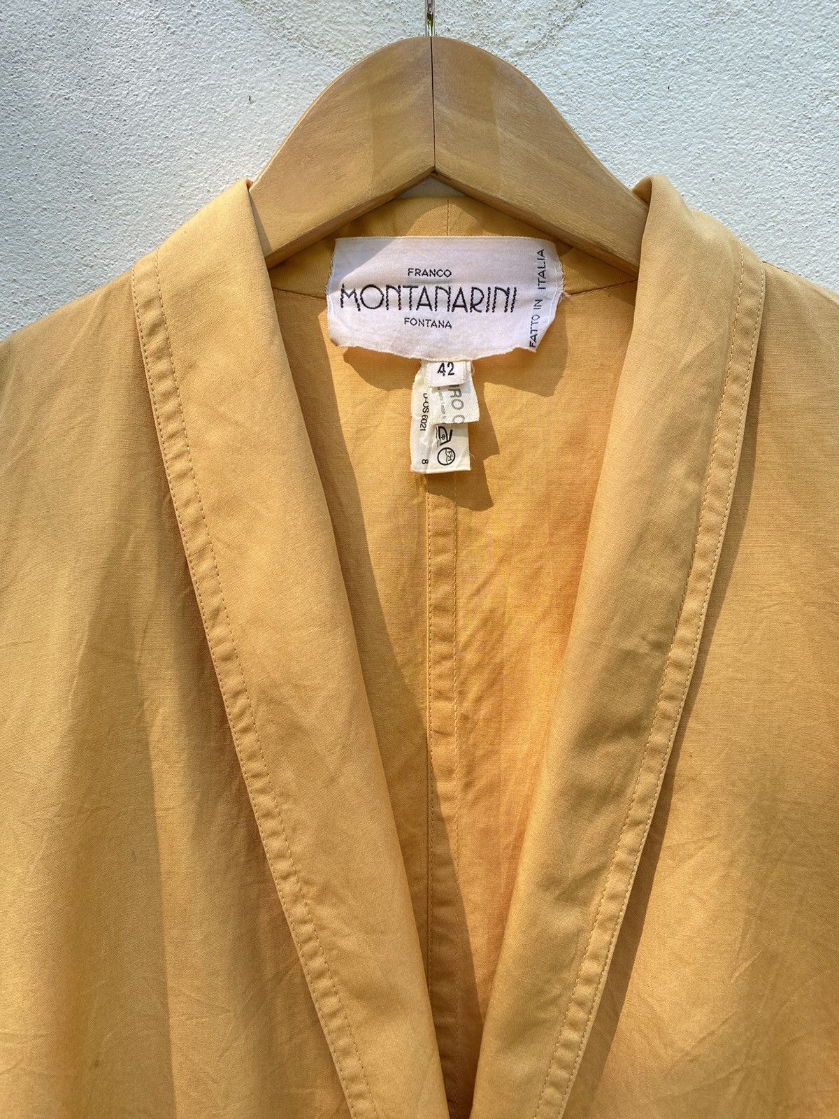 Designer FRANCO MONTANARINI Yellow Blazer Jacket Size ONE SIZE - 5 Thumbnail