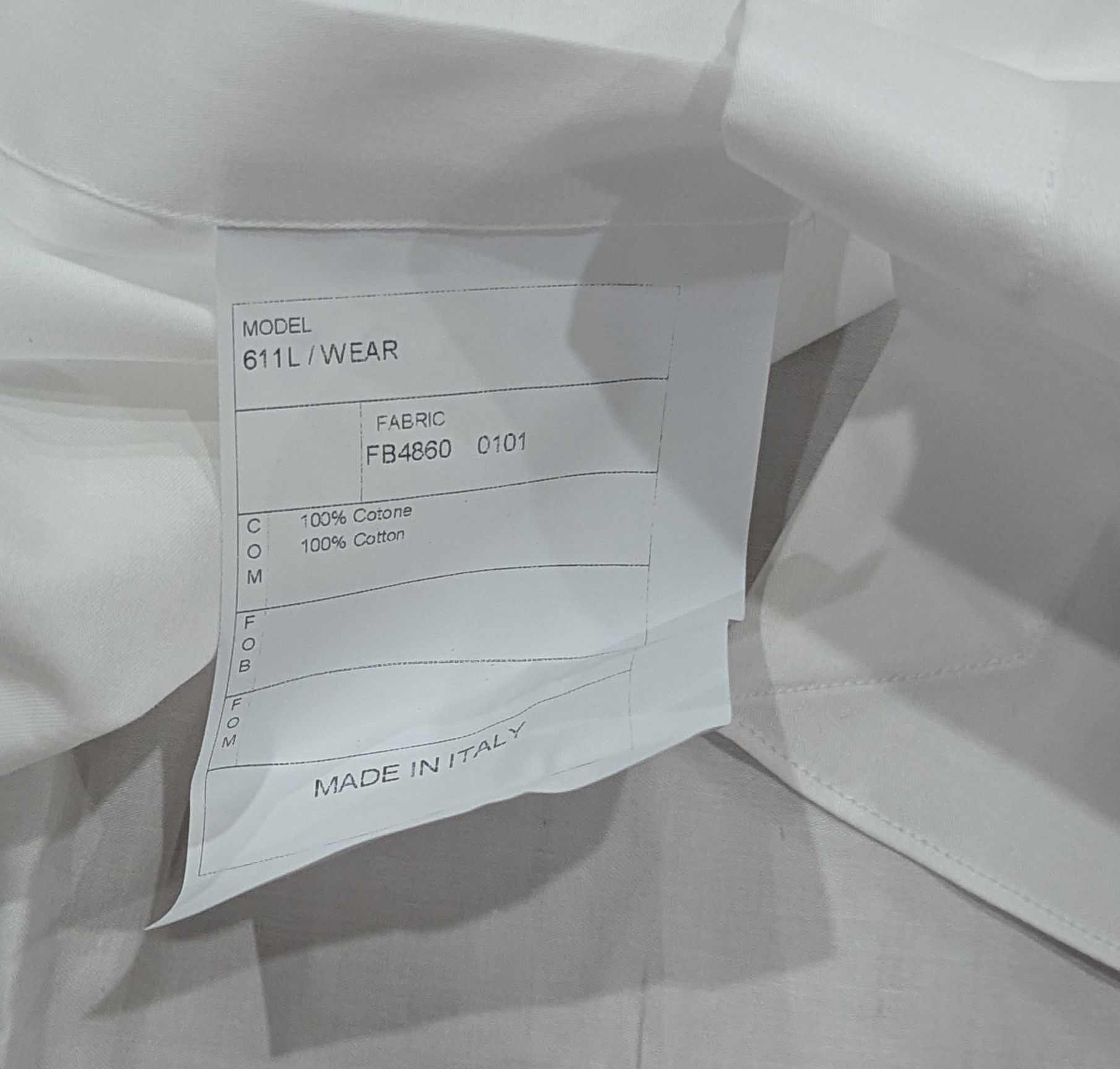 Boglioli Mens Boglioli Cotton Tuxedo Shirt White 44 US 17.5 Size US XL / EU 56 / 4 - 5 Thumbnail