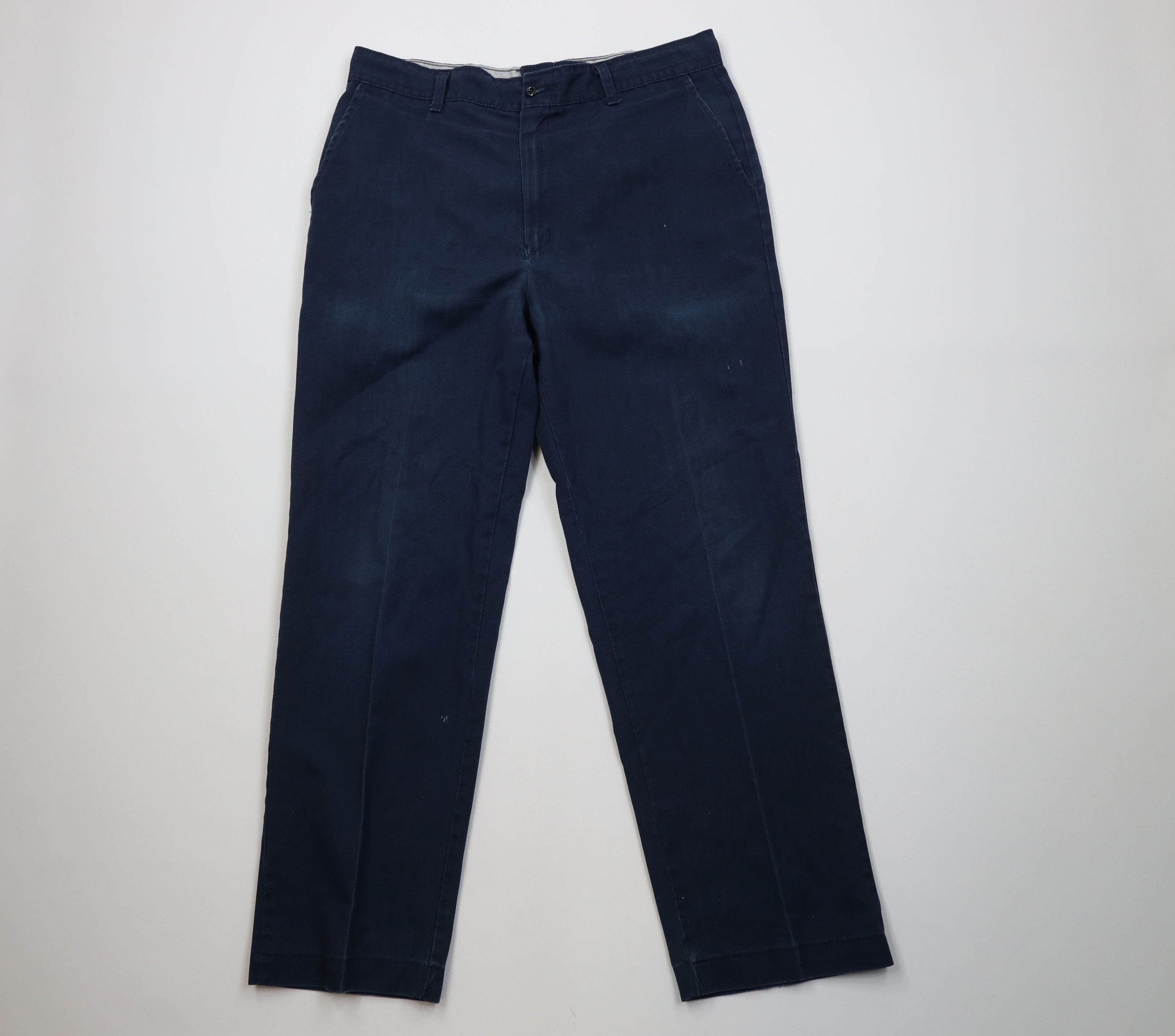 Vintage Vintage 90s Streetwear Wide Leg Pants Workwear Blue USA Size US 36 / EU 52 - 1 Thumbnail