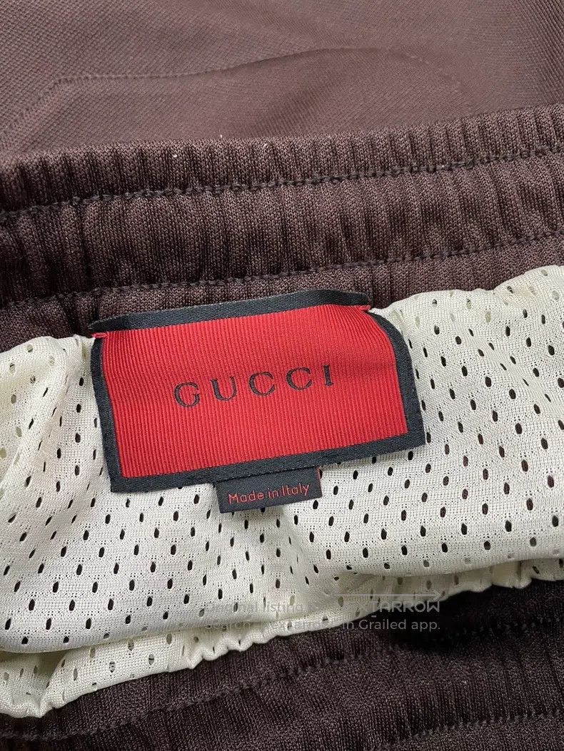Gucci Gucci Size M Brown side striped letter logo shorts Size US 32 / EU 48 - 4 Thumbnail
