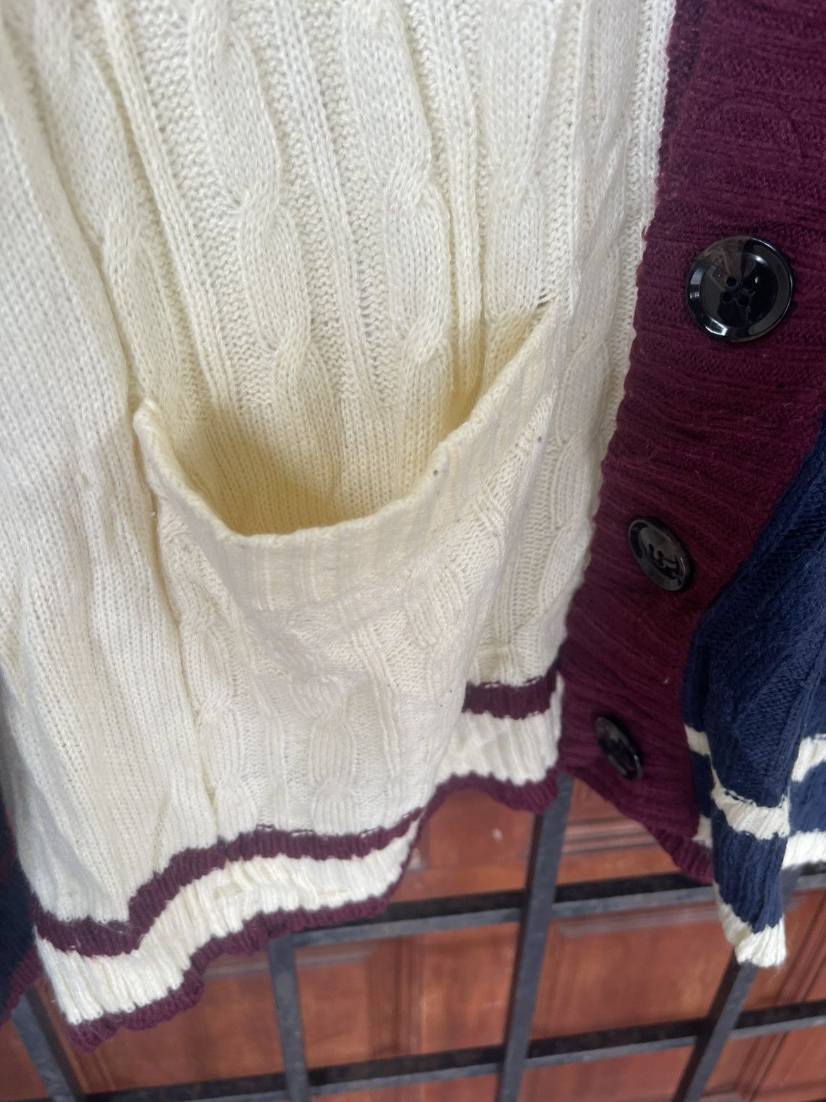 Aran Sweater Market × Japanese Brand Rare design BACK NUMBER KNIT SWEATER Size US XL / EU 56 / 4 - 4 Thumbnail