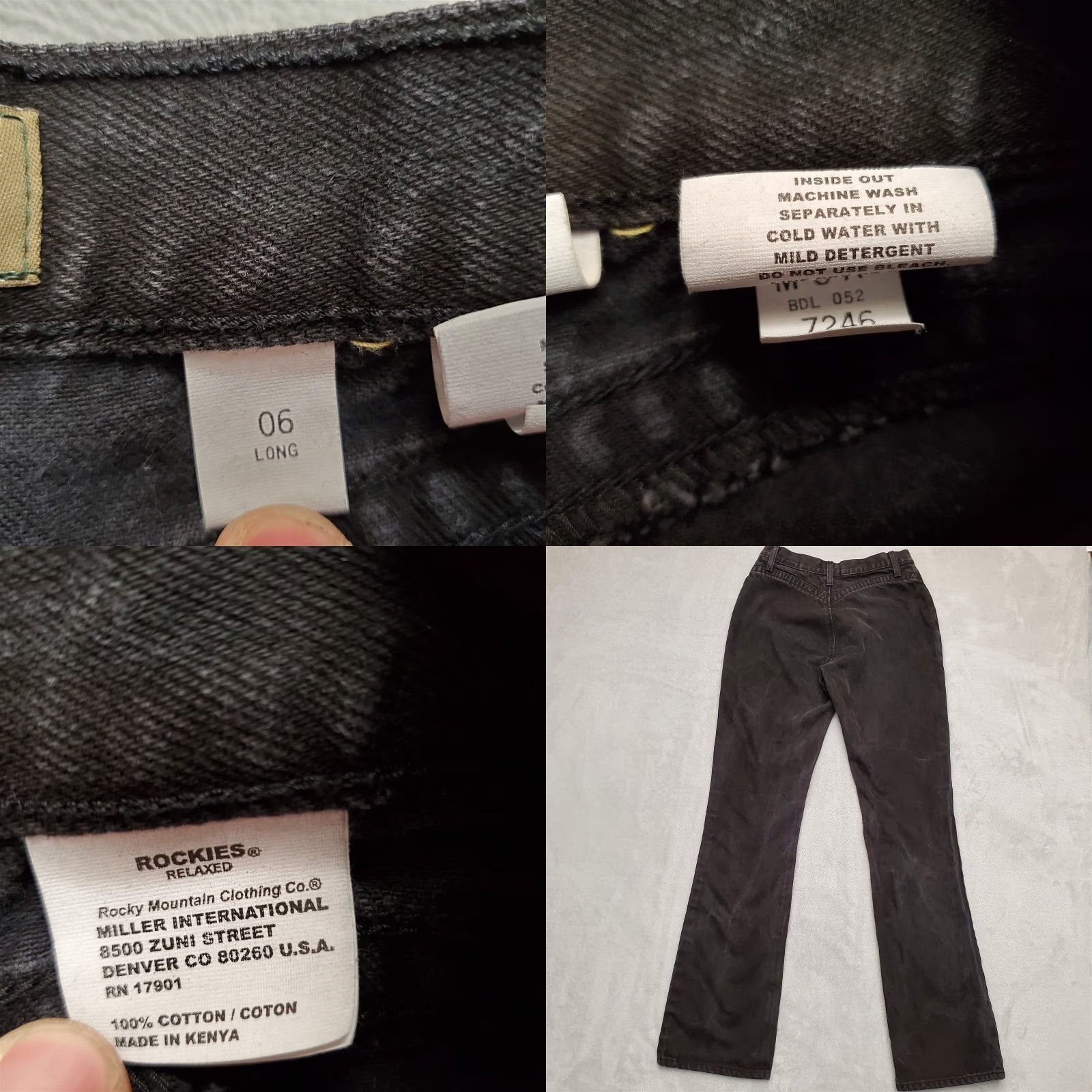 Vintage VINTAGE Rockies Jeans Womens 6 Long Black Denim Relaxed Fit Denim Natural Rise Jeans 5-Pocket Cowboy Outdoor Womens Size 30" / US 8 / IT 44 - 8 Thumbnail