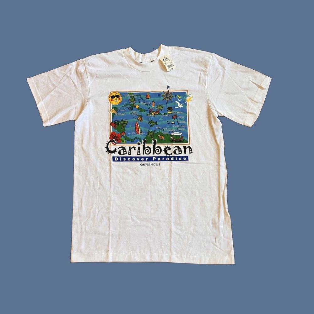 Prince VINTAGE Princess Cruises Caribbean Shirt Men’s XL White Single Stitch 90s T-Shirt Size US XL / EU 56 / 4 - 1 Thumbnail